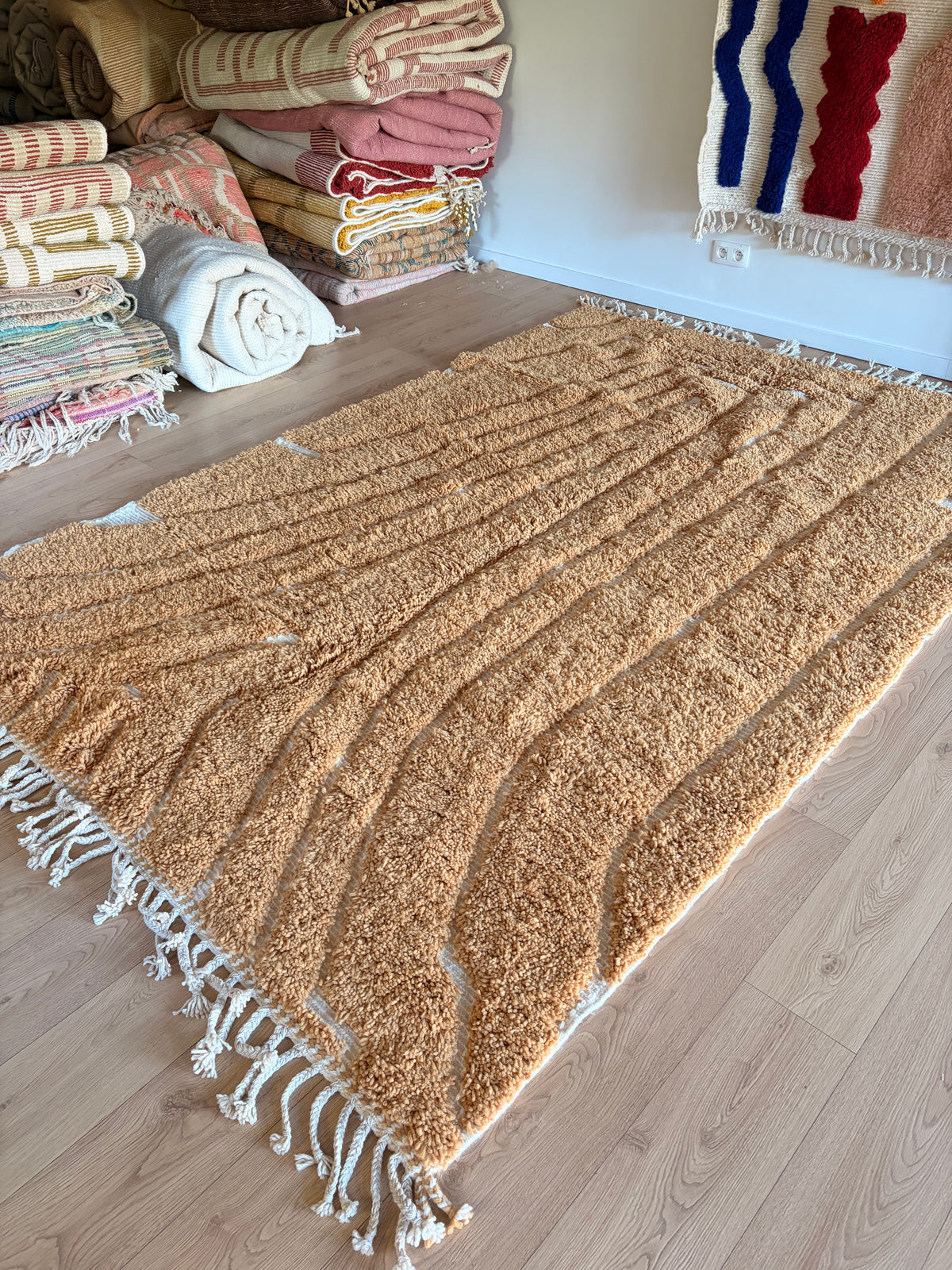 Beni Ouarain Moroccan Colorful Rug (1285) 296x206cm - Sahara