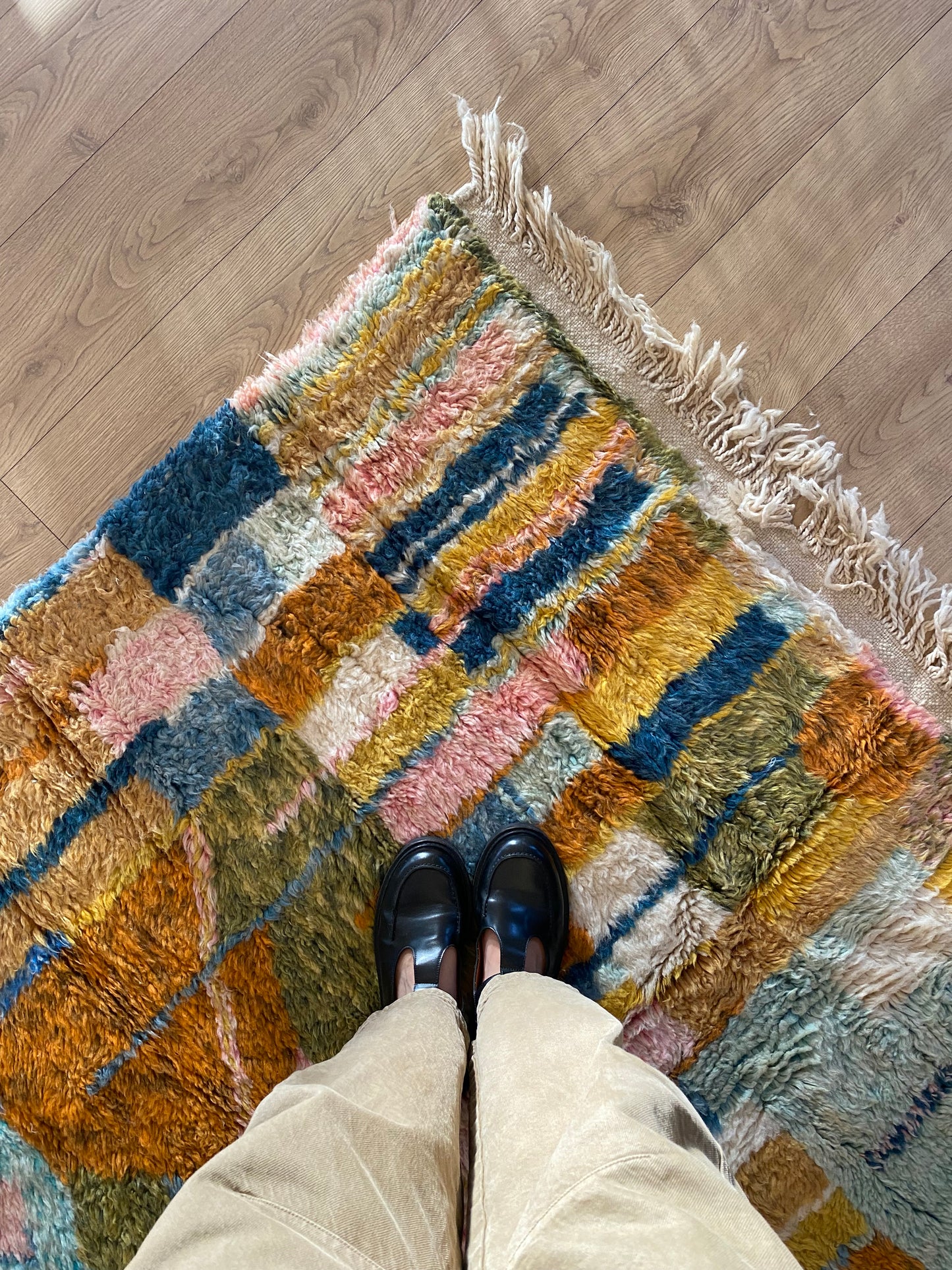 Tapis Beni Ouarain coloré (946) 307x190cm - Pop Art