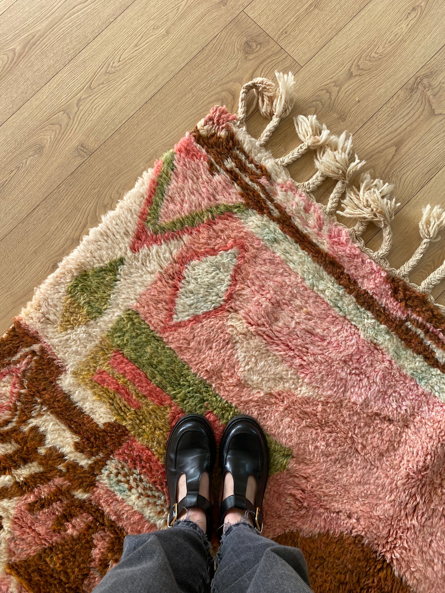 Beni Ouarain Moroccan Colorful Rug (923) 228x176cm - Terra