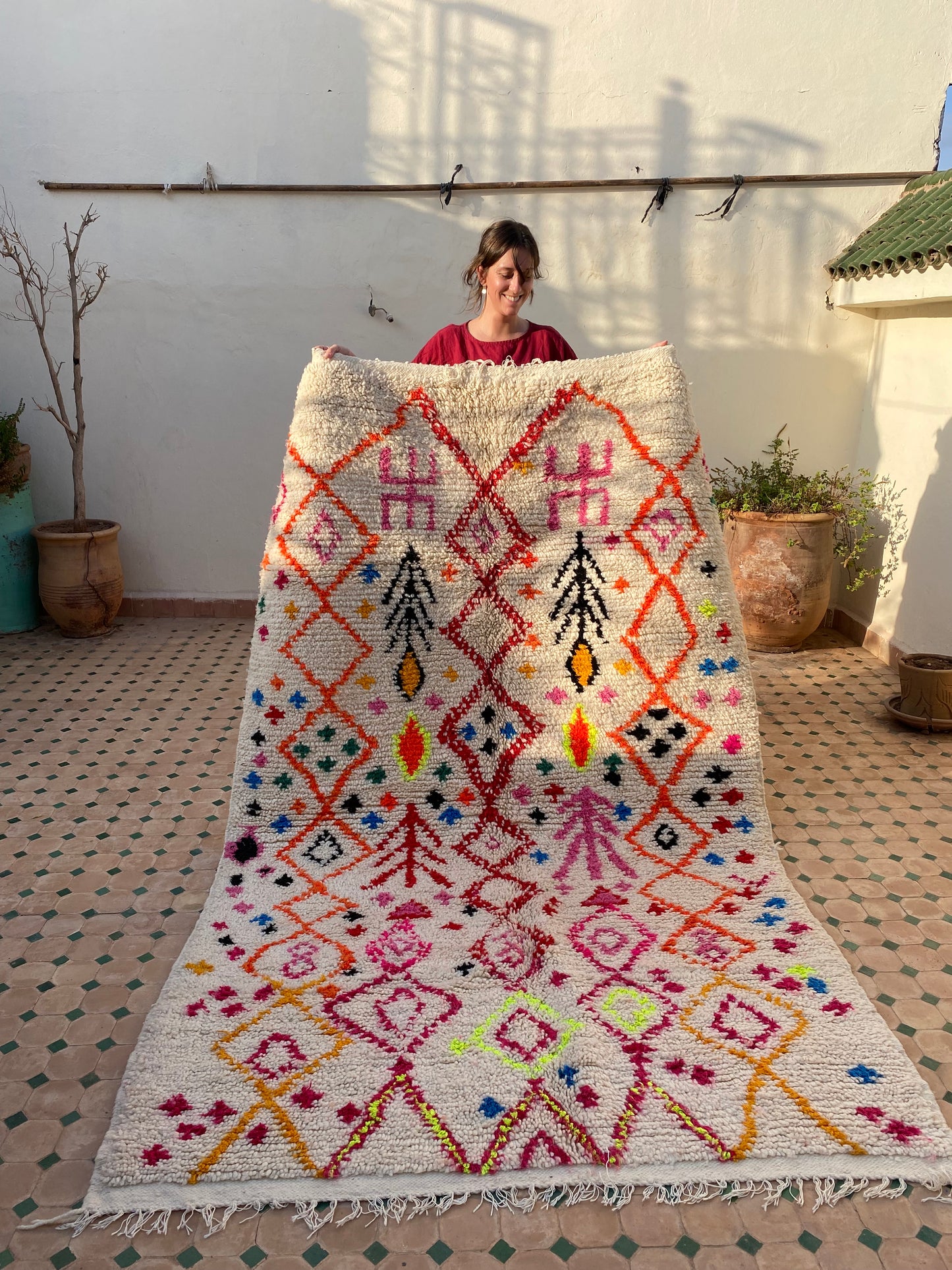 White Berber Wool Rug (371) 255x150cm