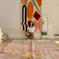 Tapis Beni Ouarain coloré (948) 282x210cm - Honeymoon in Paradise