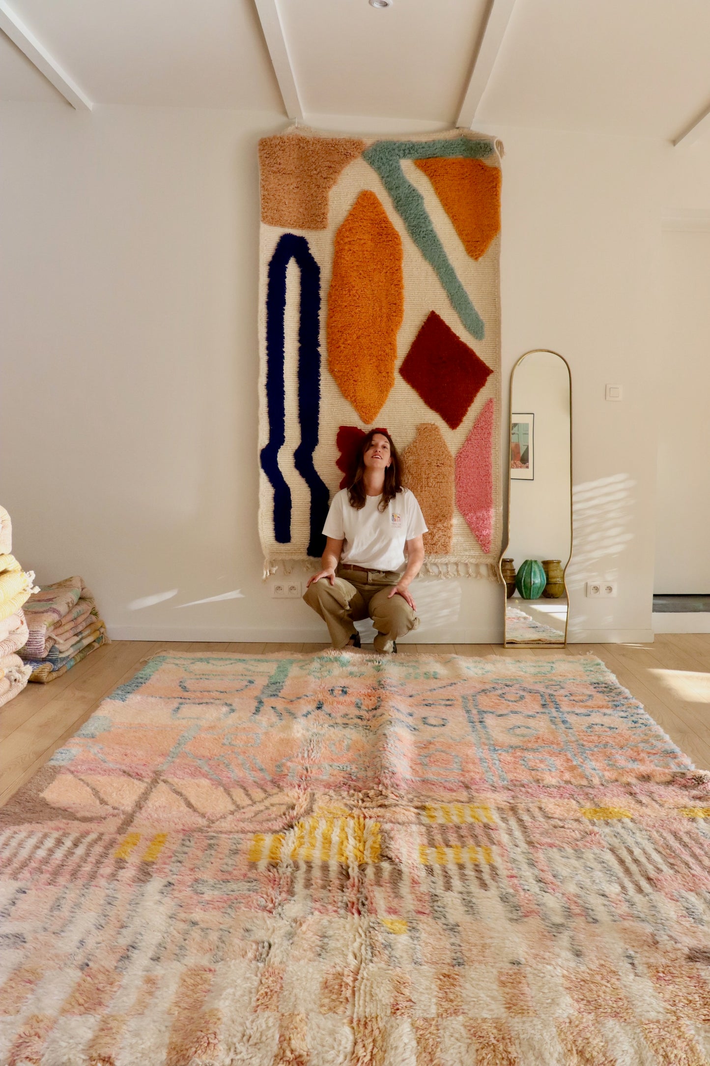 Tapis Beni Ouarain coloré (948) 282x210cm - Honeymoon in Paradise