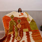 Beni Ouarain Moroccan Colorful Rug (968) 305x210 - The 70's