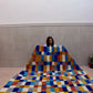Beni Ouarain Moroccan Colorful Rug (966) 295x205cm - Blue Swimming Pool