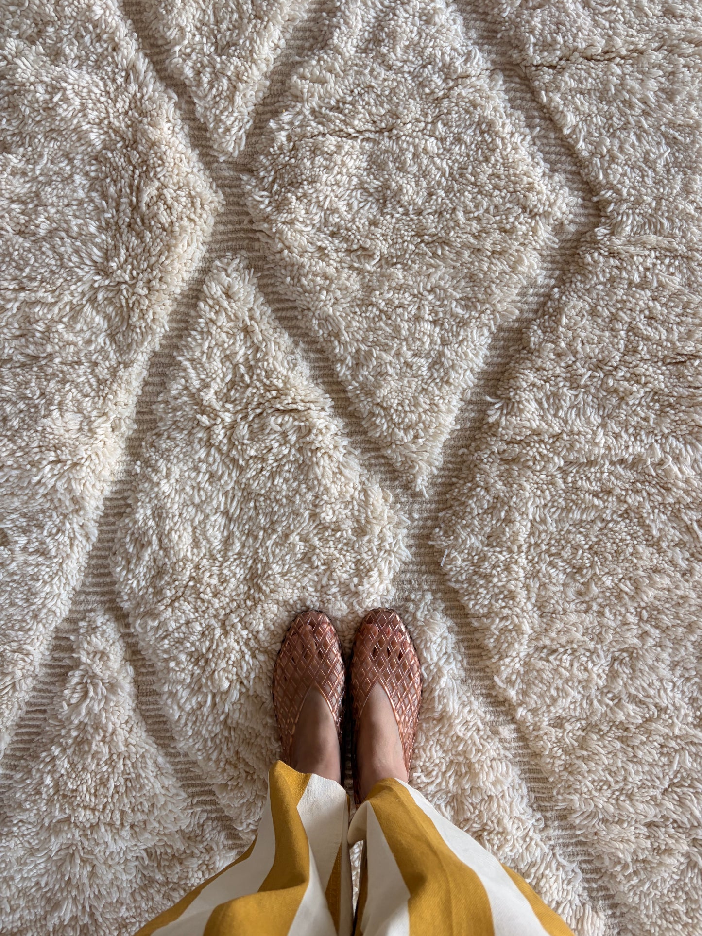 Tapis Beni Ouarain blanc (1306) 342x246cm - Number 2