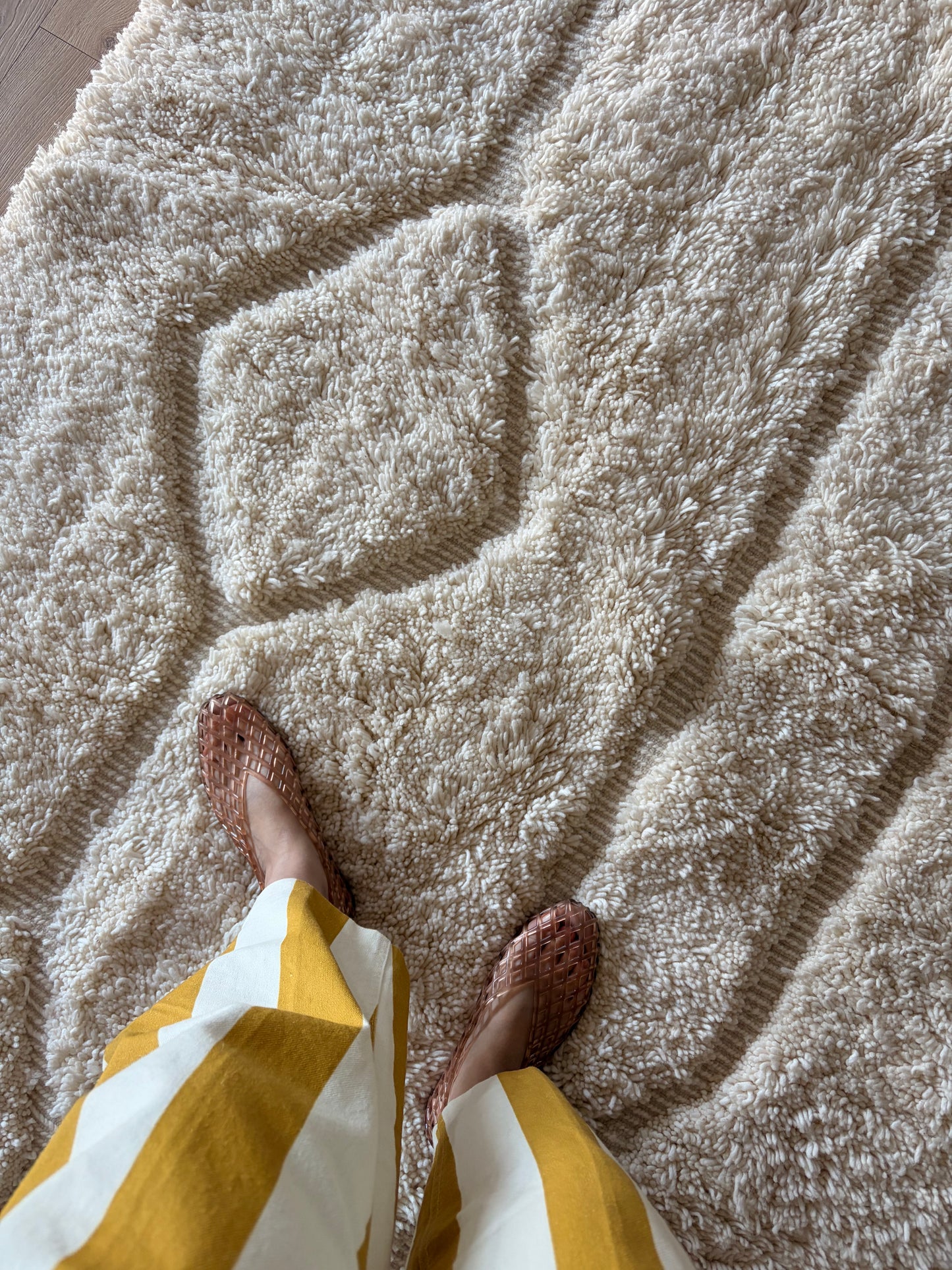 Tapis Beni Ouarain blanc (1306) 342x246cm - Number 2