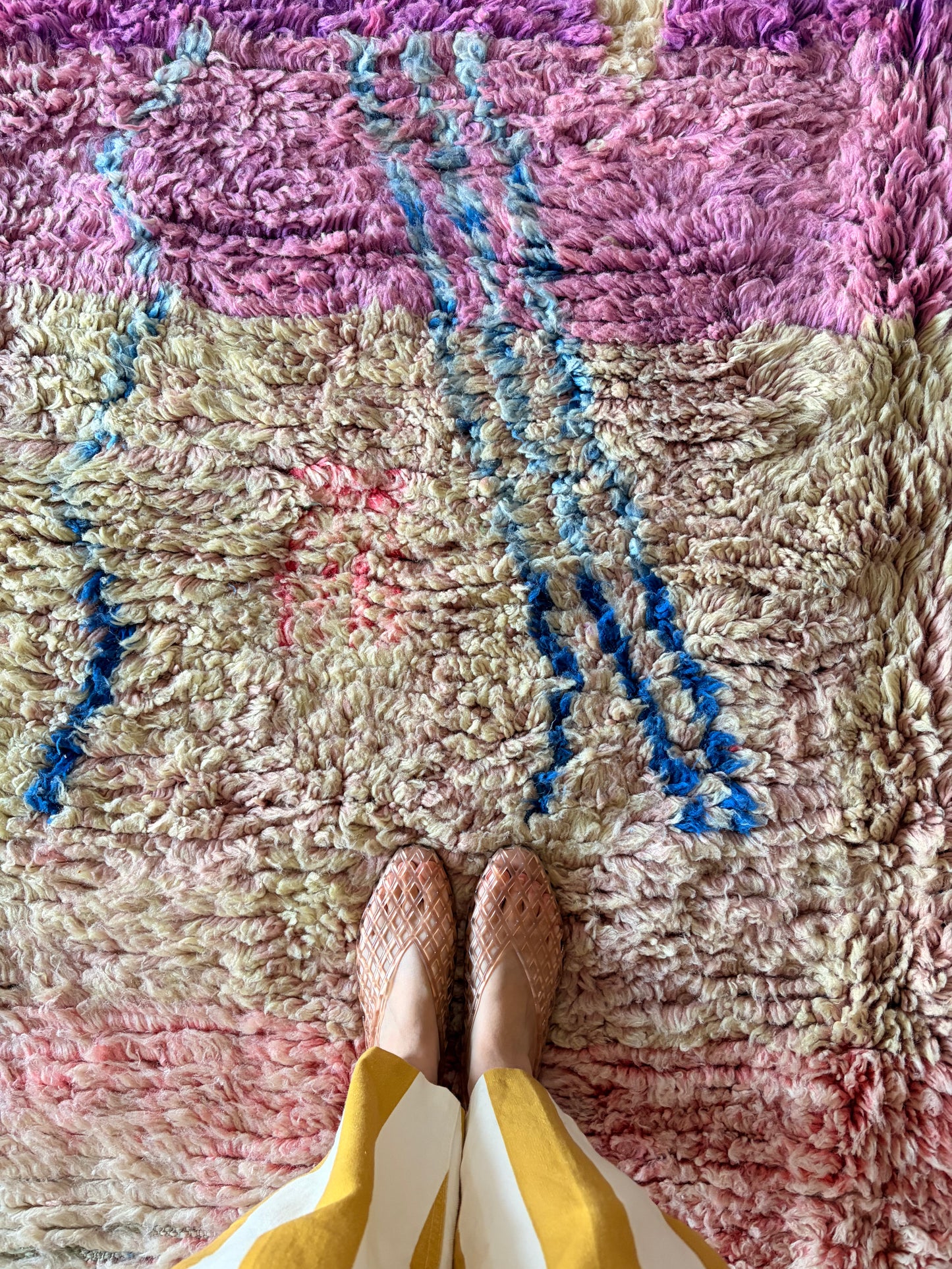 Boujaad Moroccan Colorful Rug (1278) 270x194 - Pink Lake