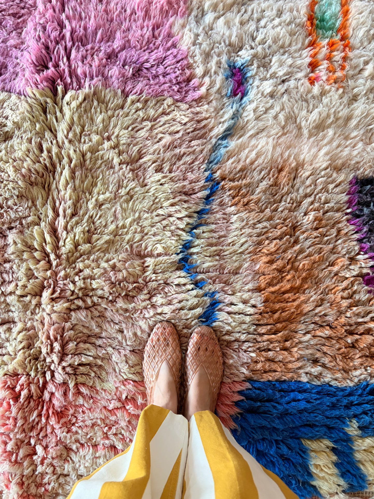Boujaad Moroccan Colorful Rug (1278) 270x194 - Pink Lake