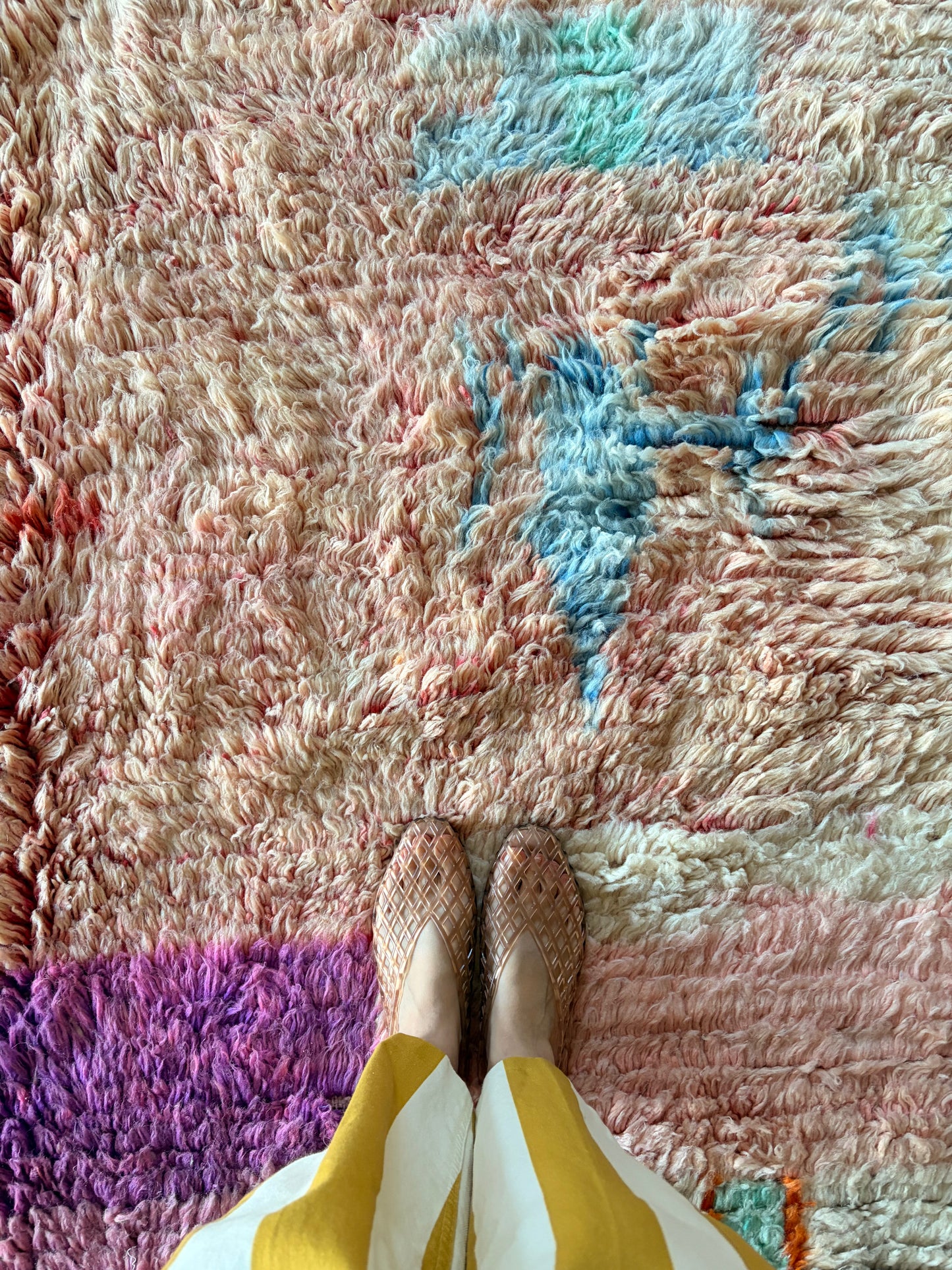 Boujaad Moroccan Colorful Rug (1278) 270x194 - Pink Lake