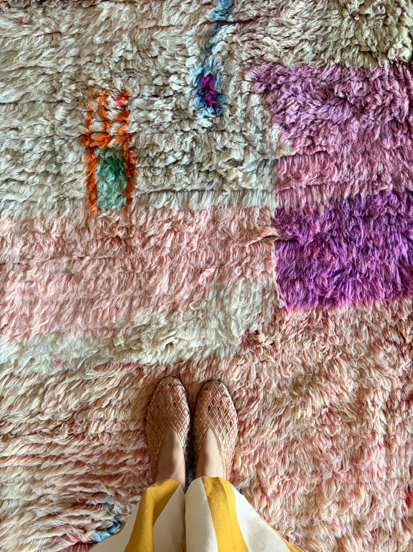 Boujaad Moroccan Colorful Rug (1278) 270x194 - Pink Lake