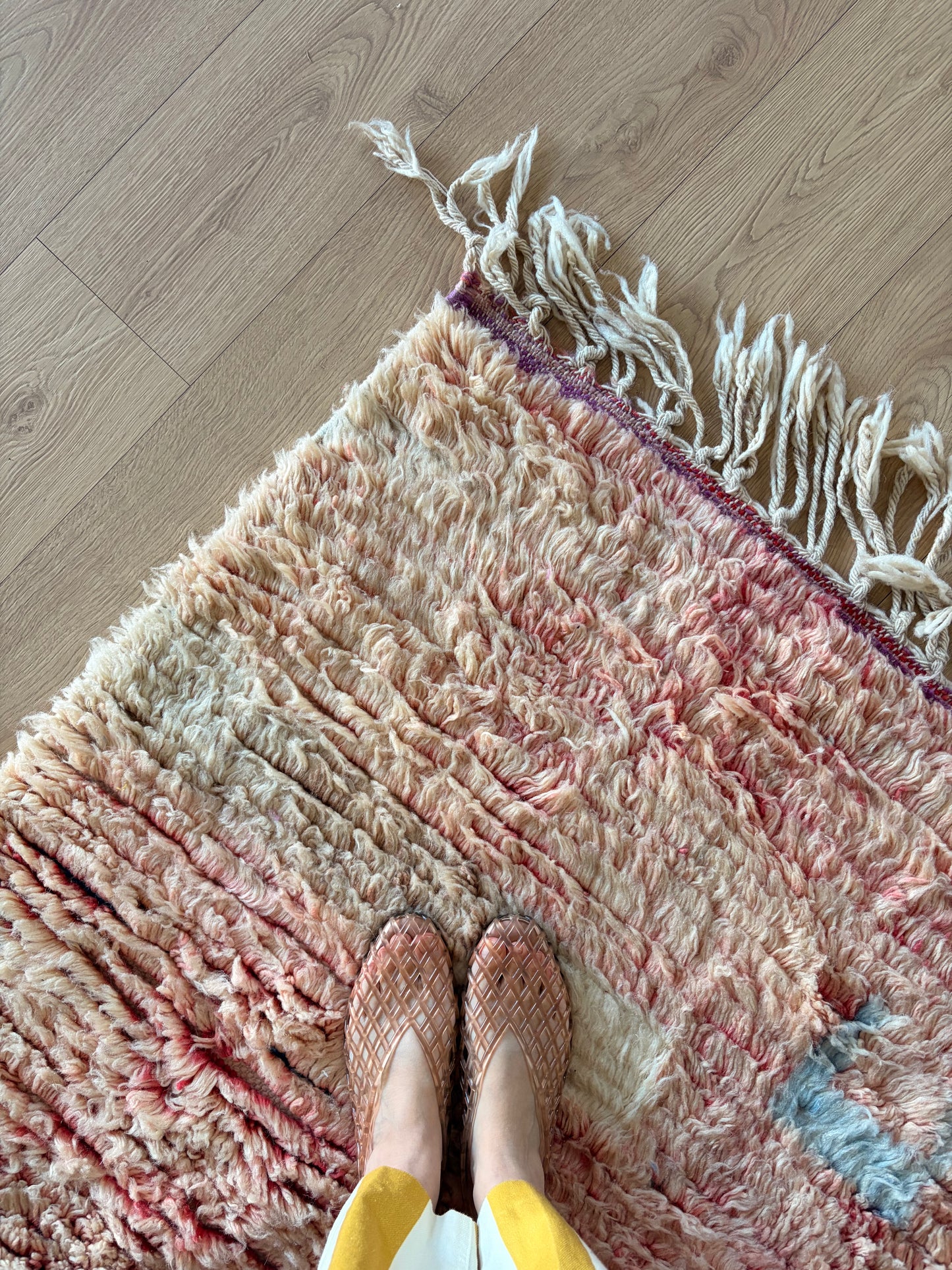 Boujaad Moroccan Colorful Rug (1278) 270x194 - Pink Lake