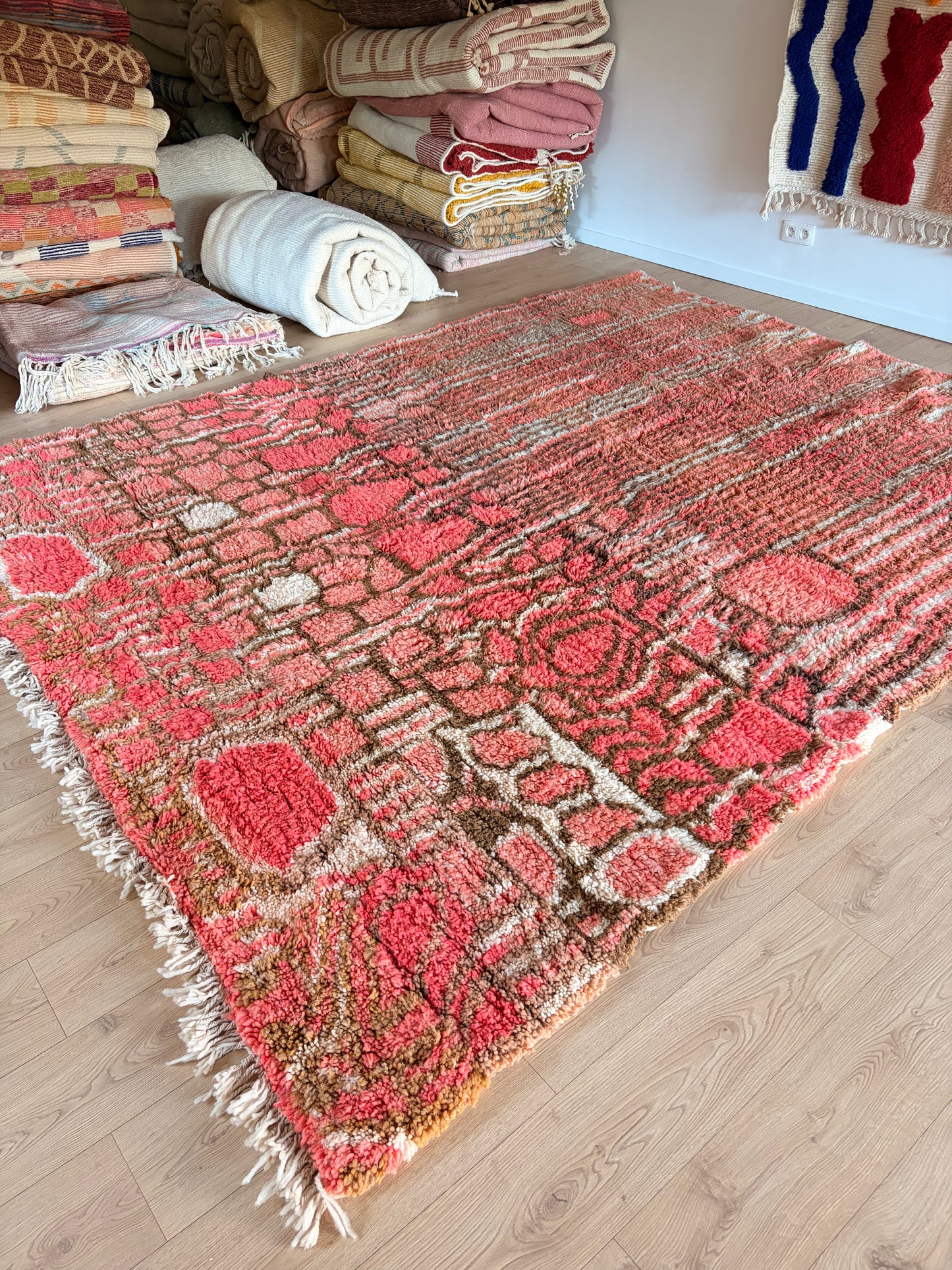 Beni Ouarain Moroccan Colorful Rug (1308) 318x274cm - Shooting Stars