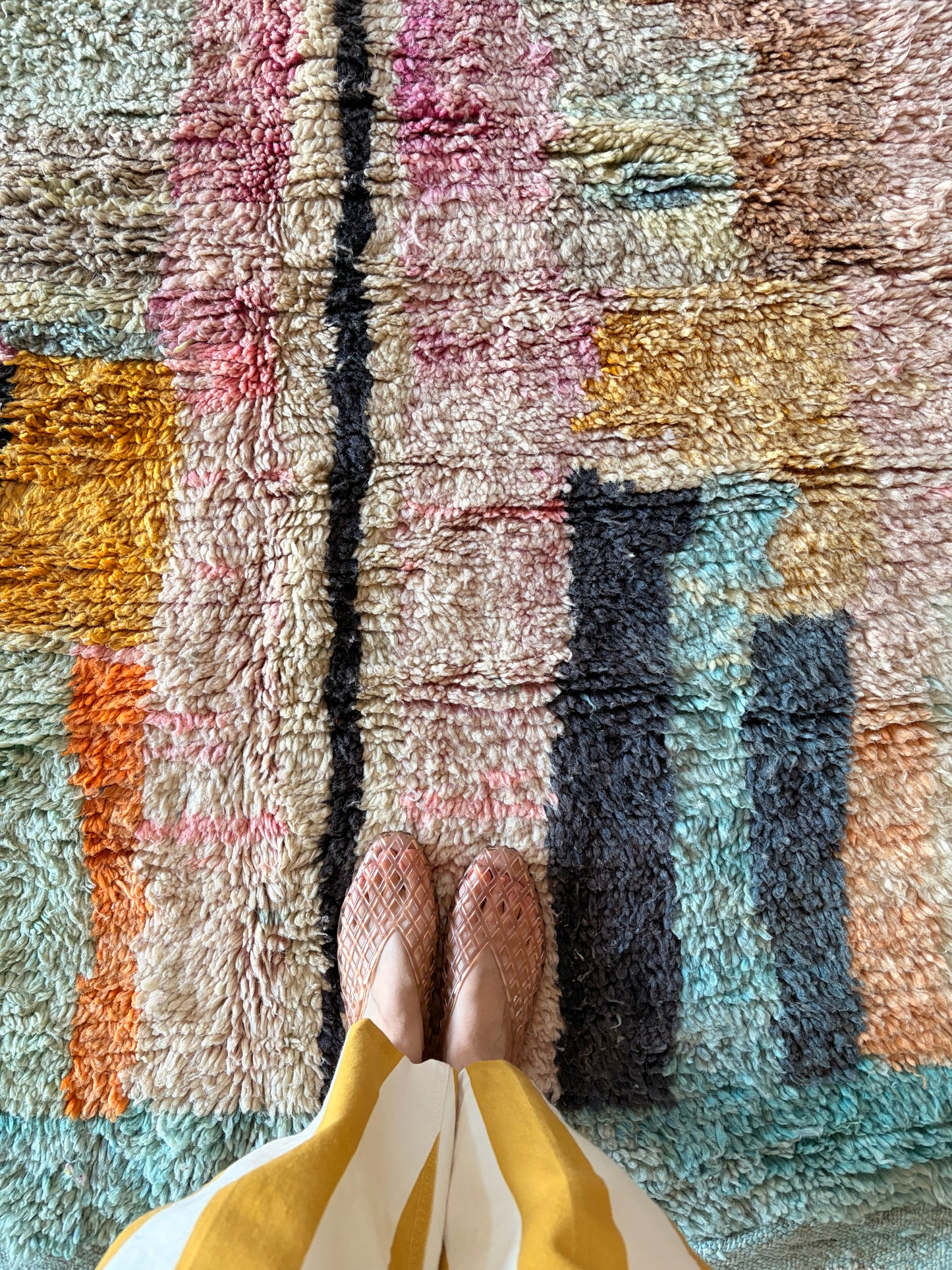 Boujaad Moroccan Colorful Rug (1270) 273x156 - Black Beach