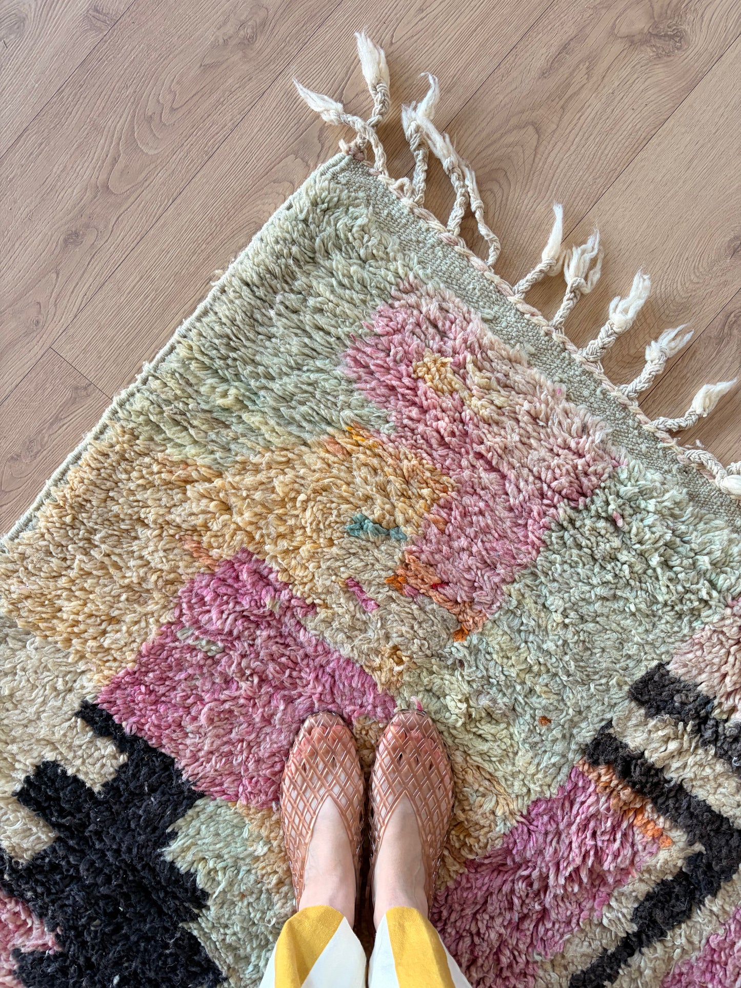 Boujaad Moroccan Colorful Rug (1270) 273x156 - Black Beach