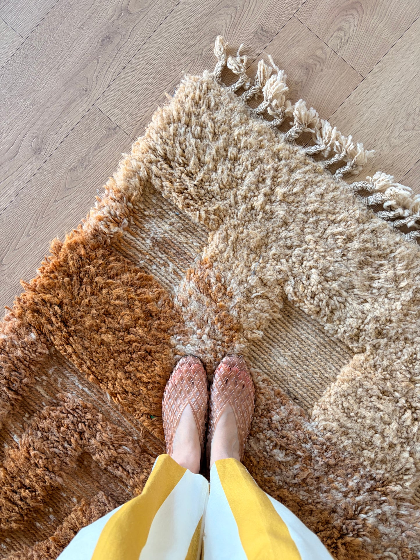 Beni Ouarain Moroccan Colorful Rug (1260) 252x152cm - Dawn Court