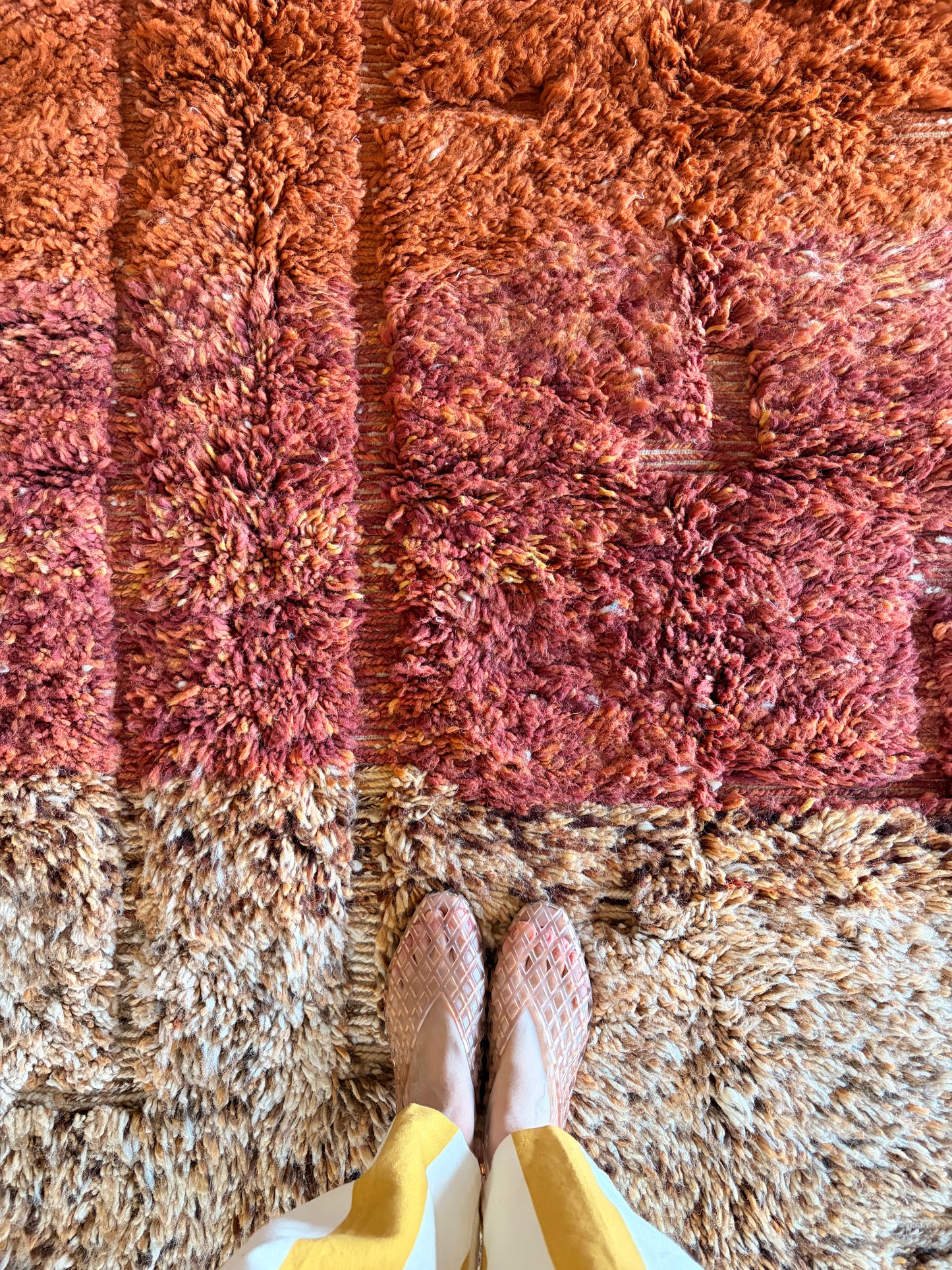 Tapis Beni Ouarain coloré (1259) 246x158cm - Sunset in the Desert