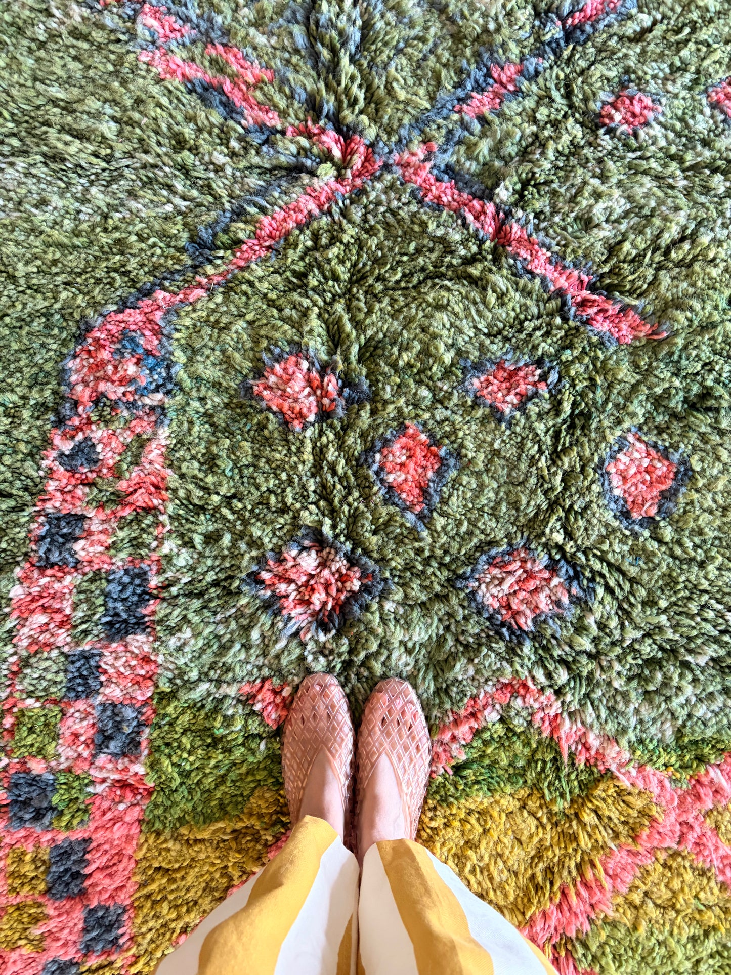 Beni Ouarain Moroccan Colorful Rug (1258) 246x166cm - Spring Court