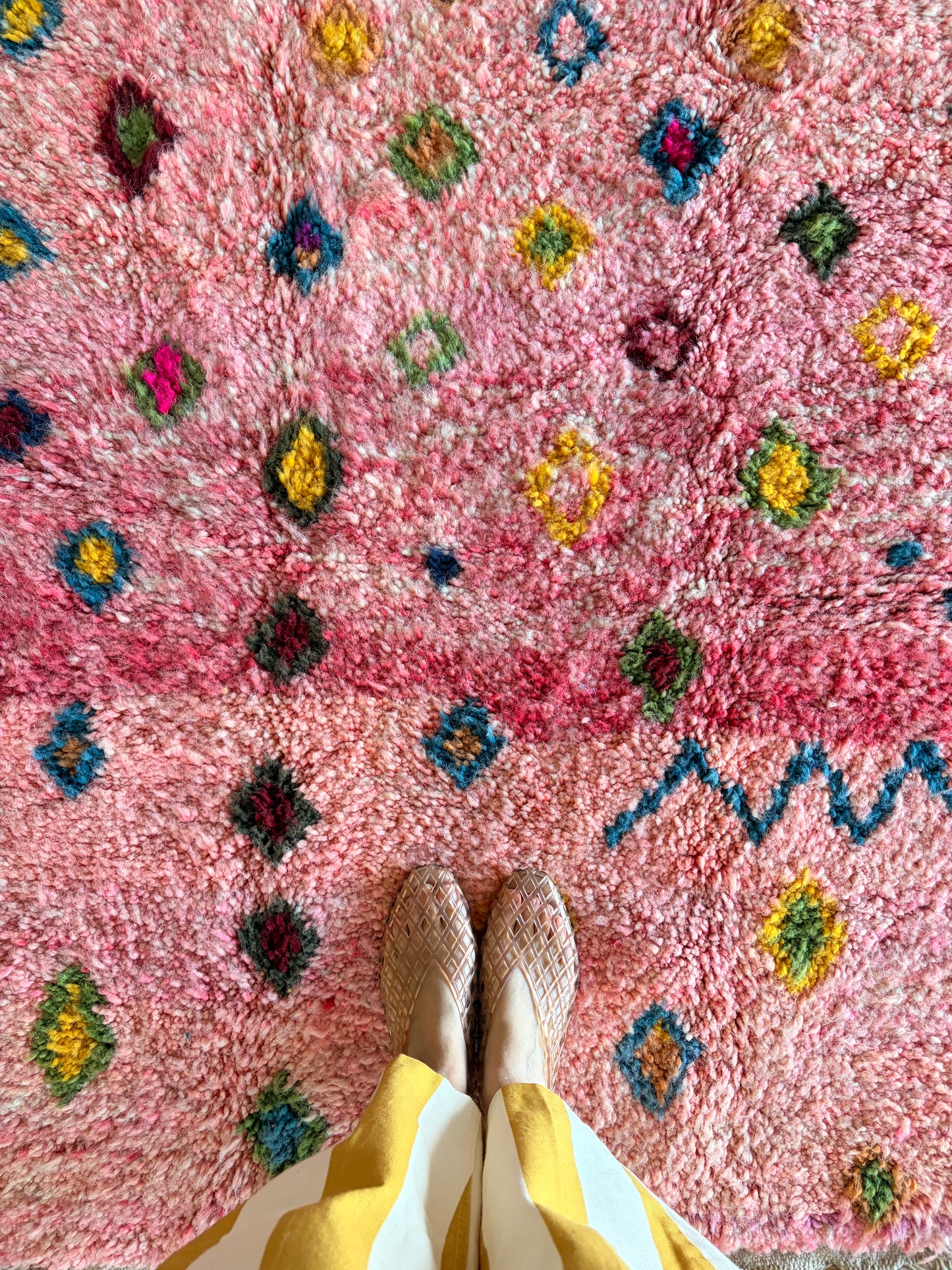 Beni Ouarain Moroccan Colorful Rug (1256) 248x155cm - Jewels