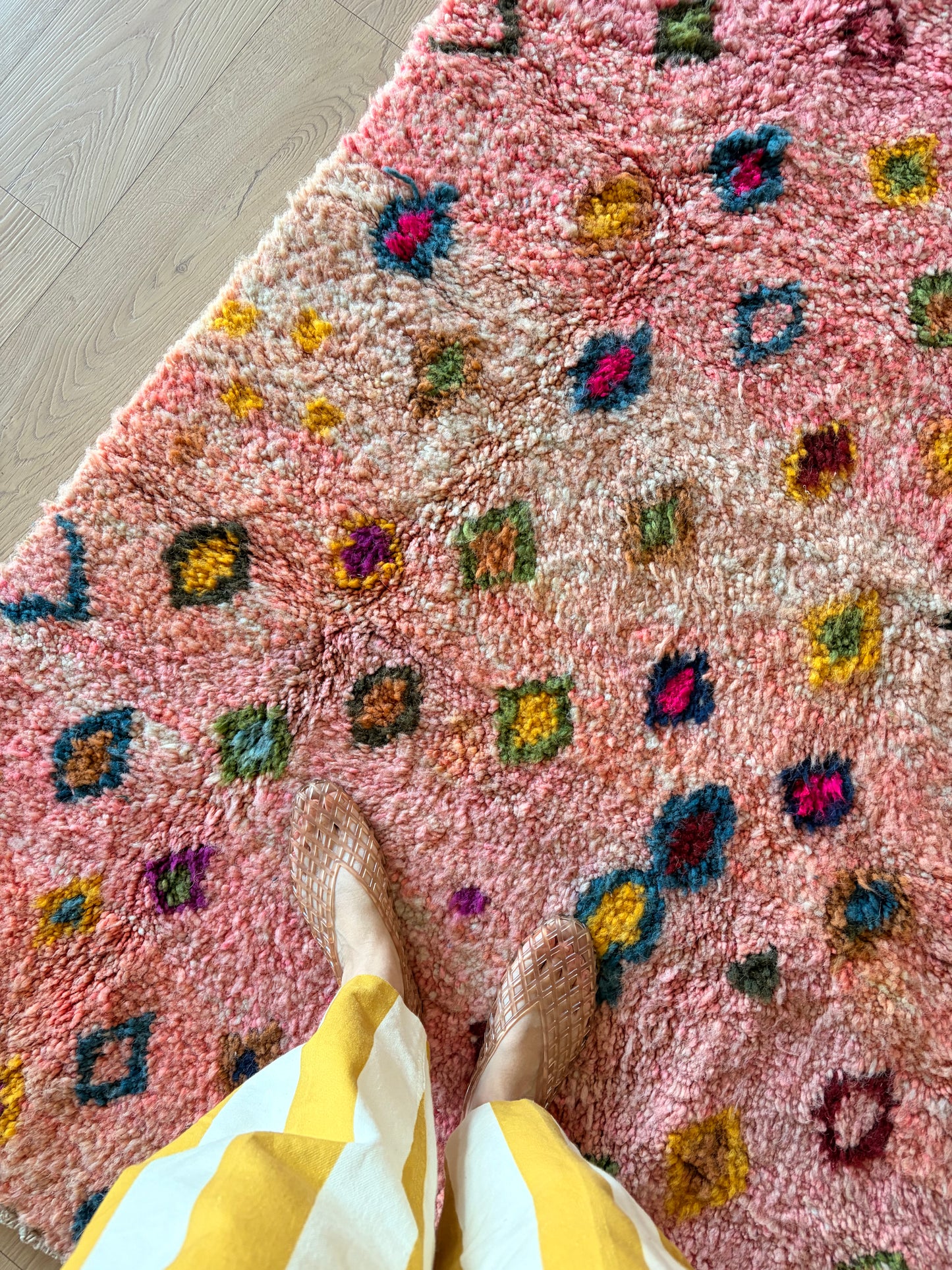Beni Ouarain Moroccan Colorful Rug (1256) 248x155cm - Jewels
