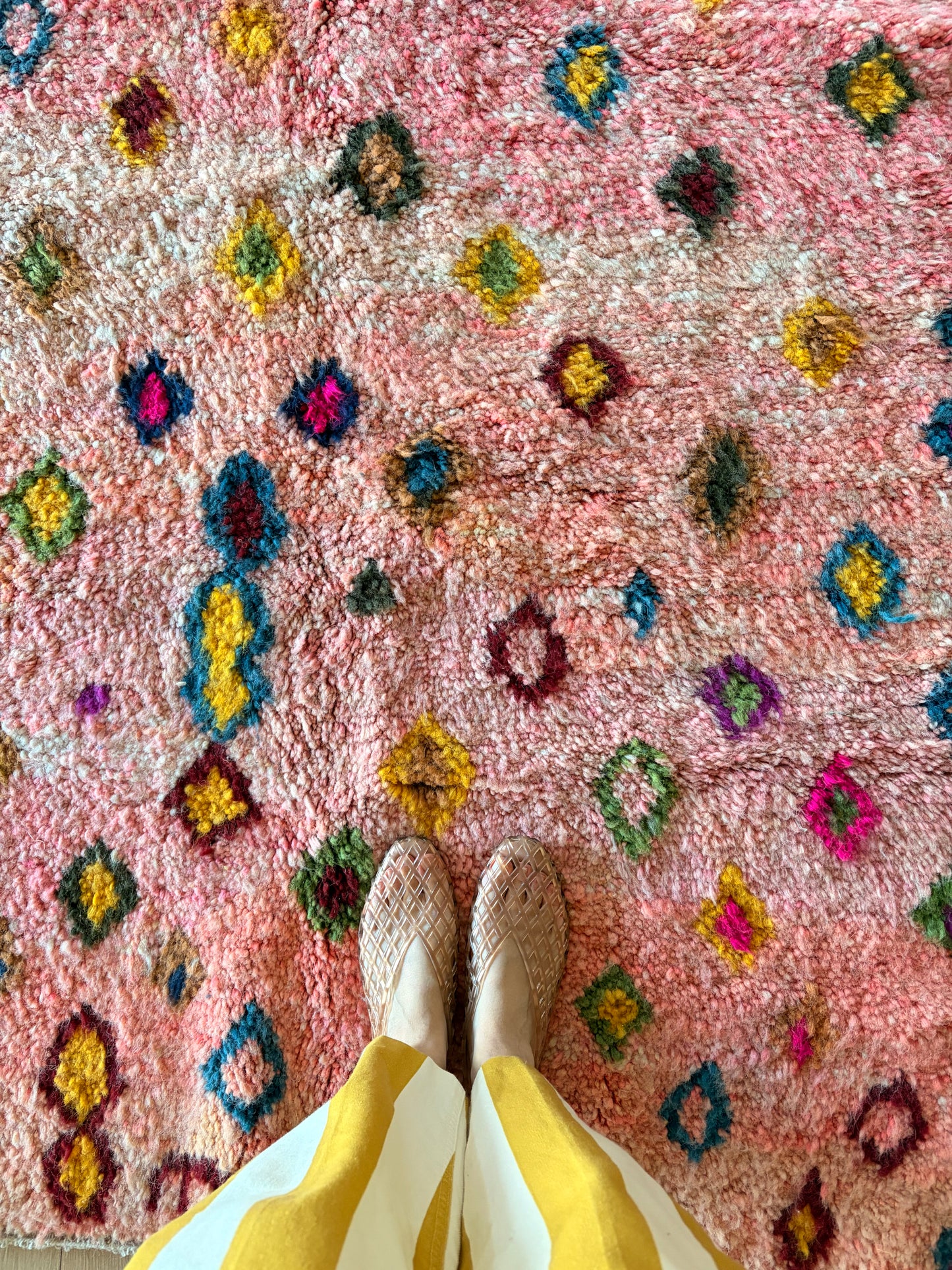 Beni Ouarain Moroccan Colorful Rug (1256) 248x155cm - Jewels