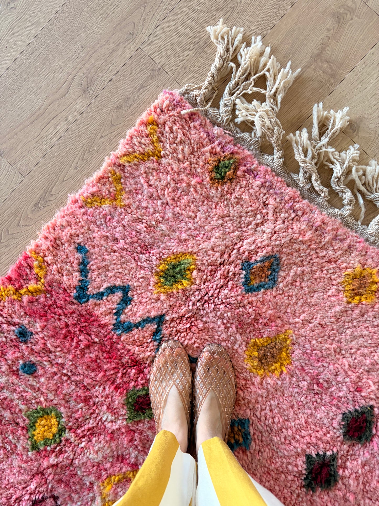 Beni Ouarain Moroccan Colorful Rug (1256) 248x155cm - Jewels