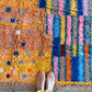 Beni Ouarain Moroccan Colorful Rug (1295) 294x213cm - Fireworks