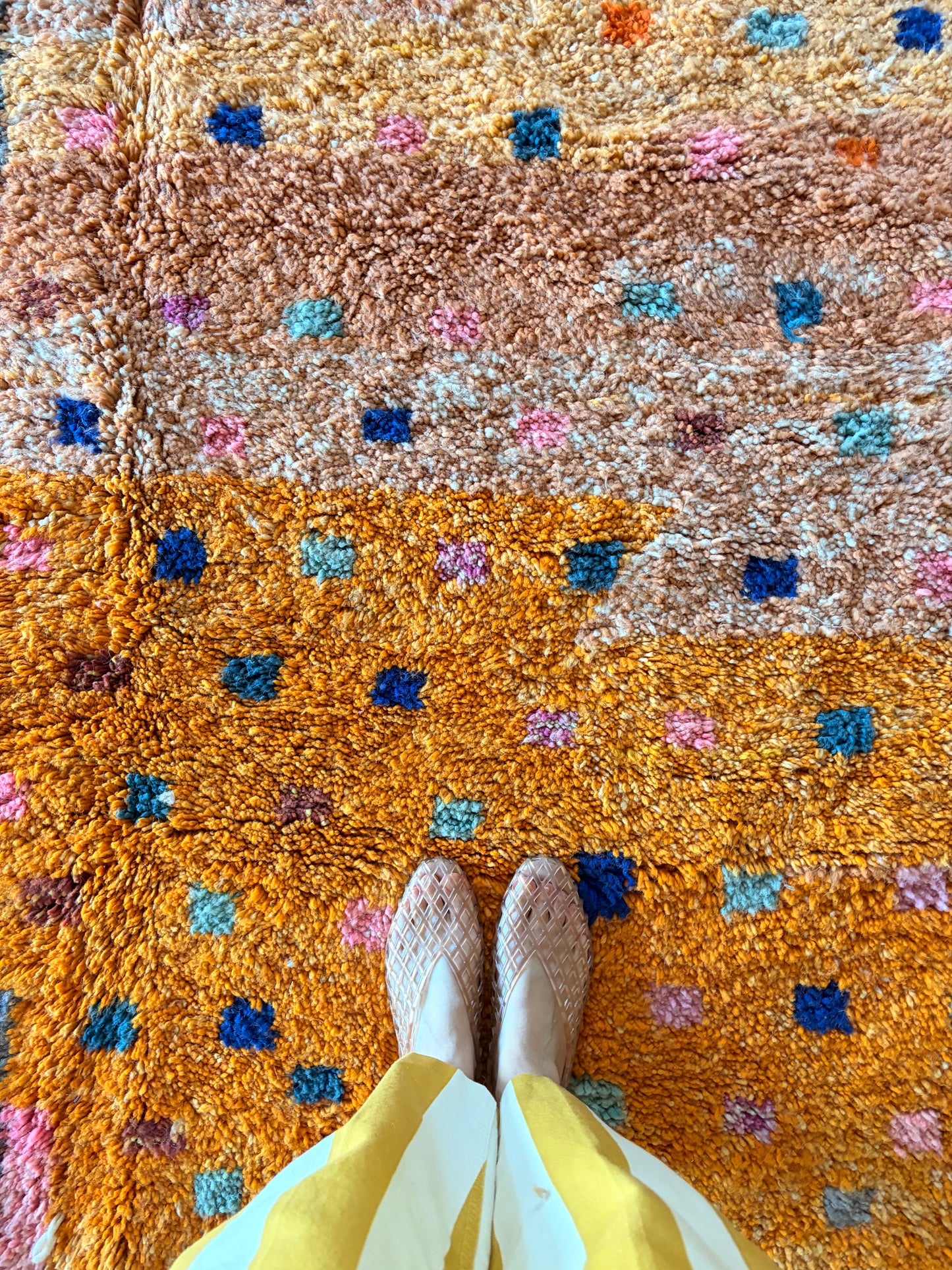 Beni Ouarain Moroccan Colorful Rug (1295) 294x213cm - Fireworks