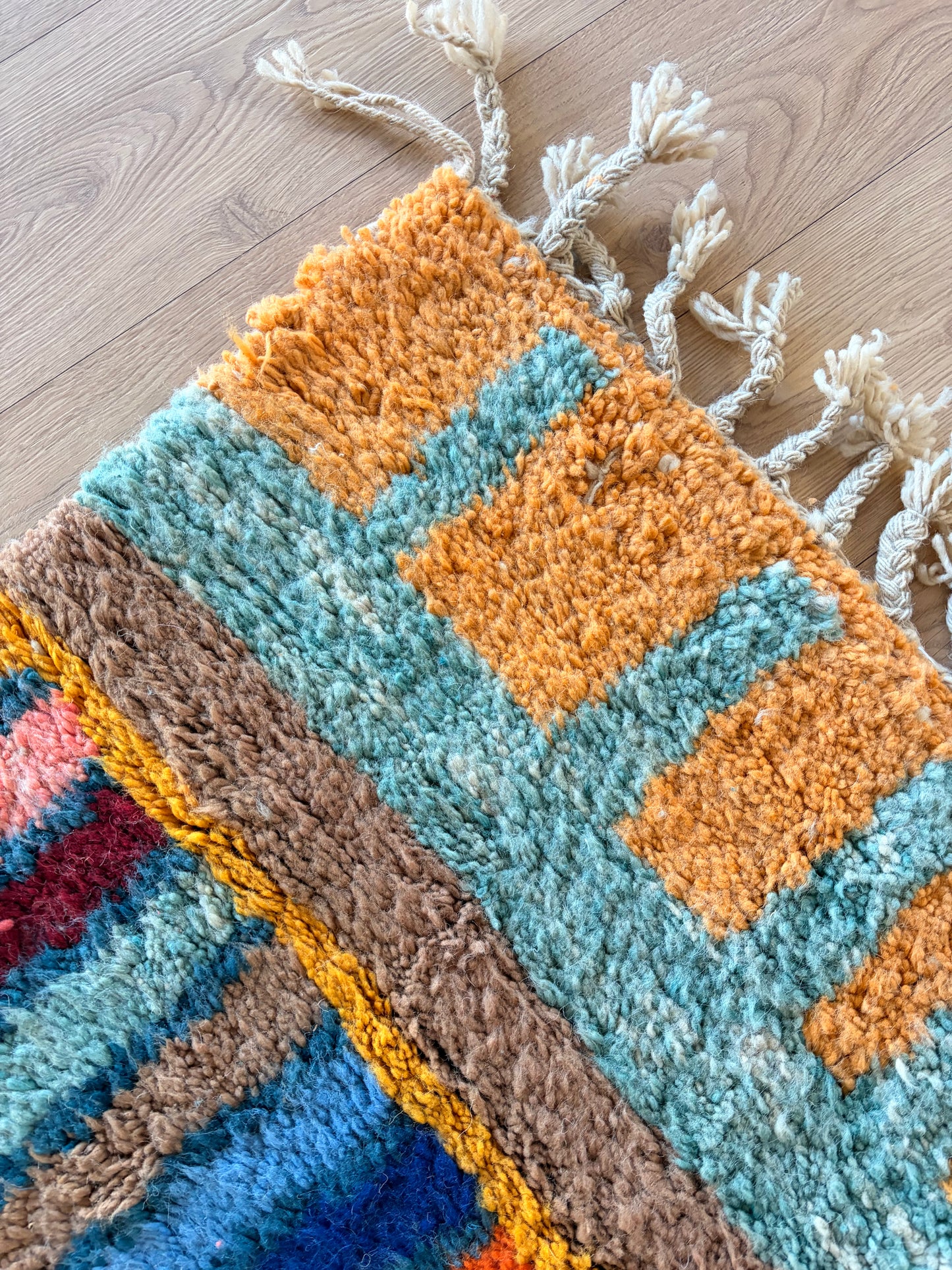 Beni Ouarain Moroccan Colorful Rug (1295) 294x213cm - Fireworks