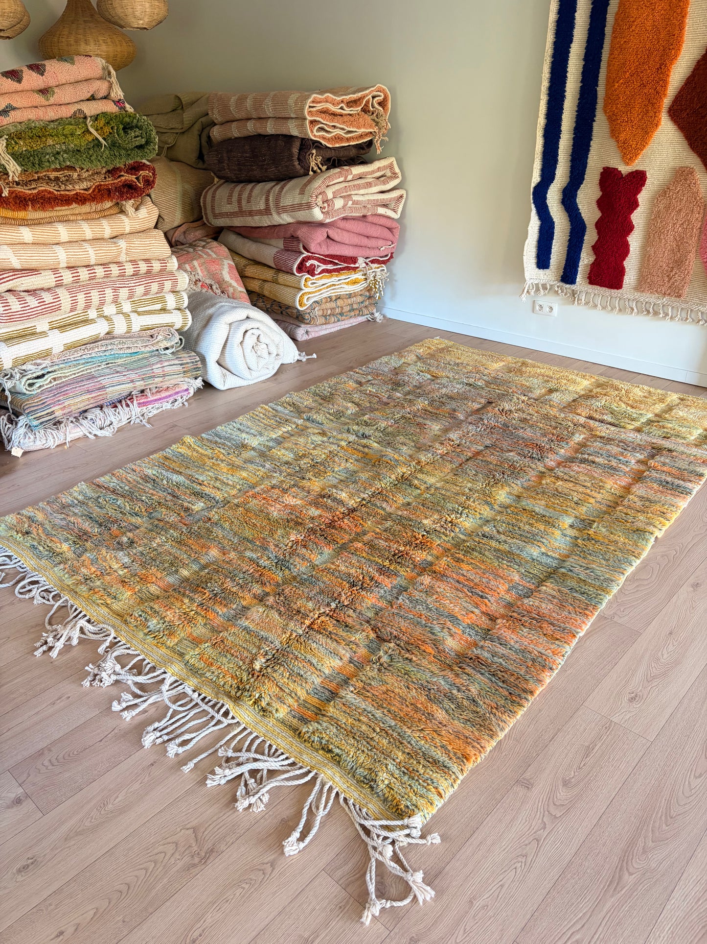 Mrirt Moroccan Rug (1303) 308x206cm - Walking on Moss
