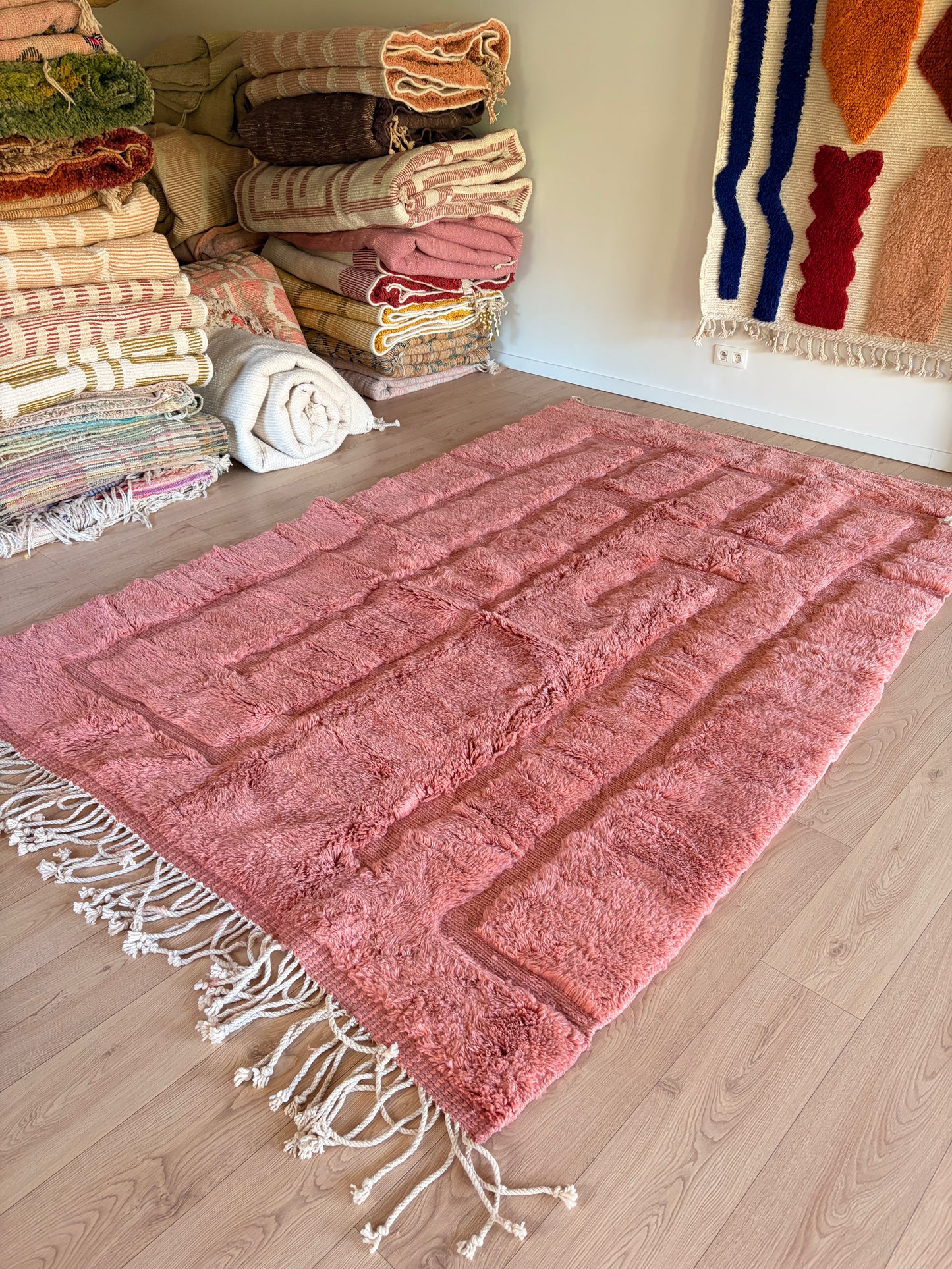 Mrirt Moroccan Rug (1301) 302x198cm - Raspberry Sorbet