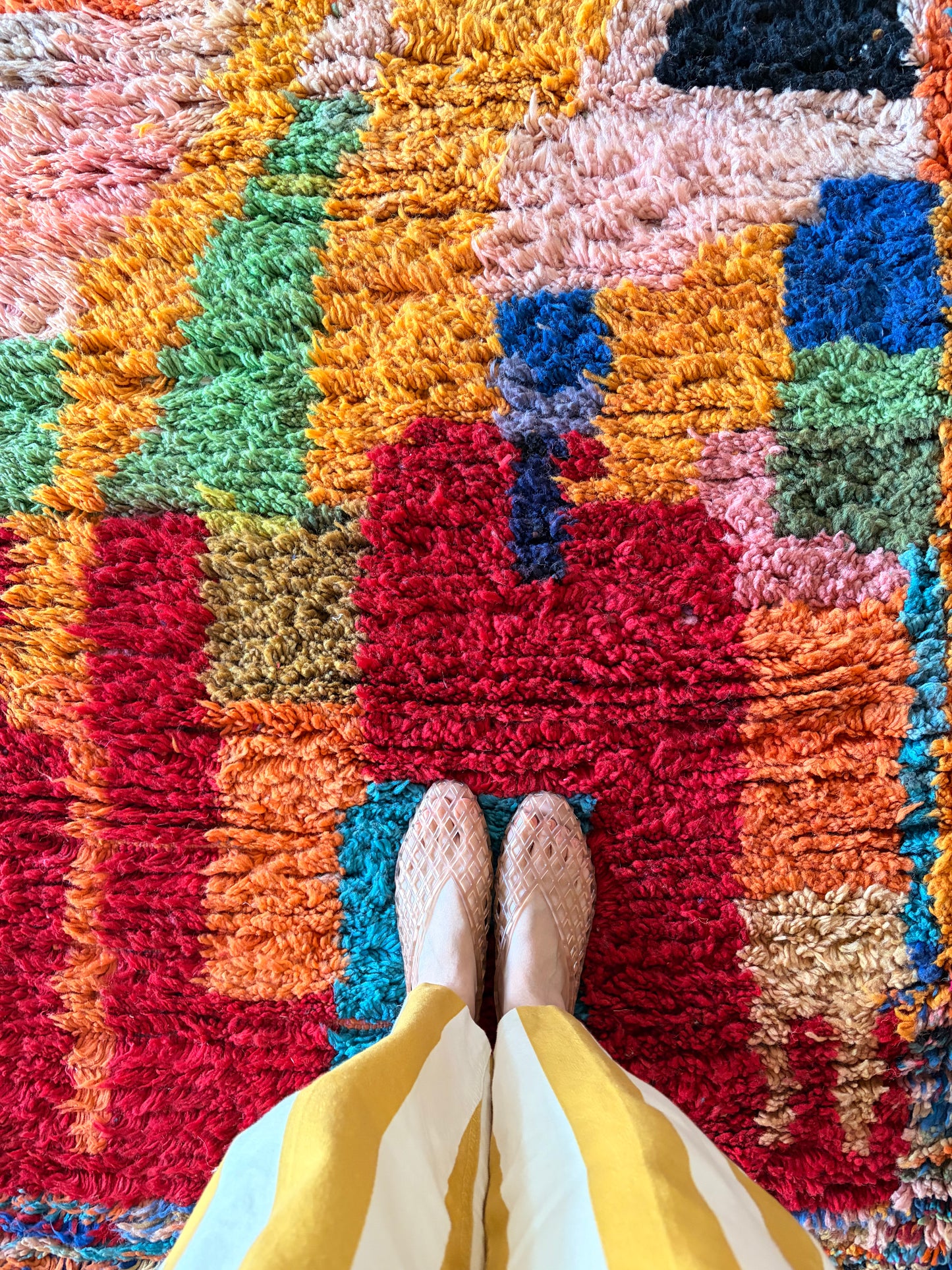 Boujaad Moroccan Colorful Rug (1275) 274x205 - Parrot