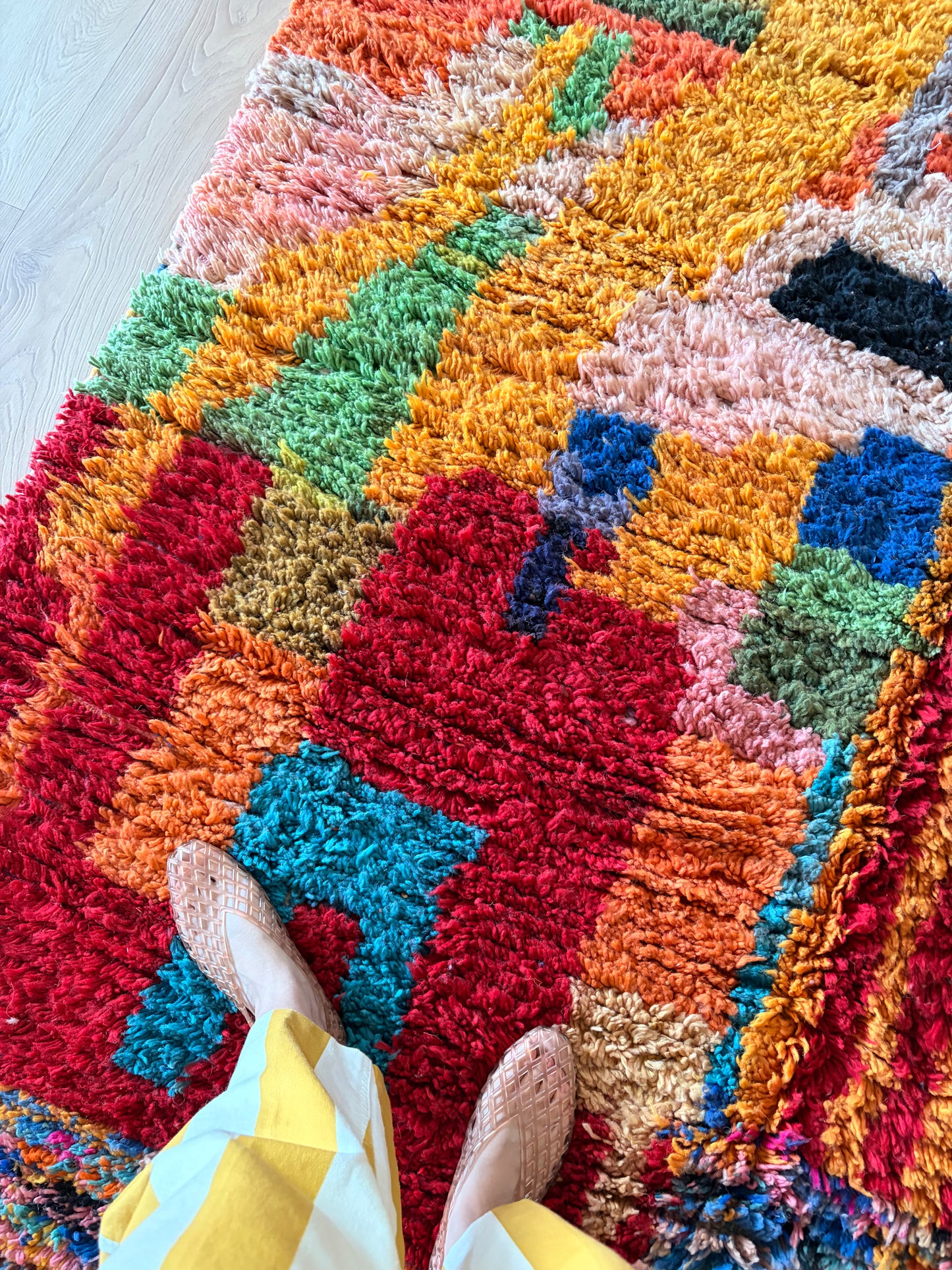 Boujaad Moroccan Colorful Rug (1275) 274x205 - Parrot