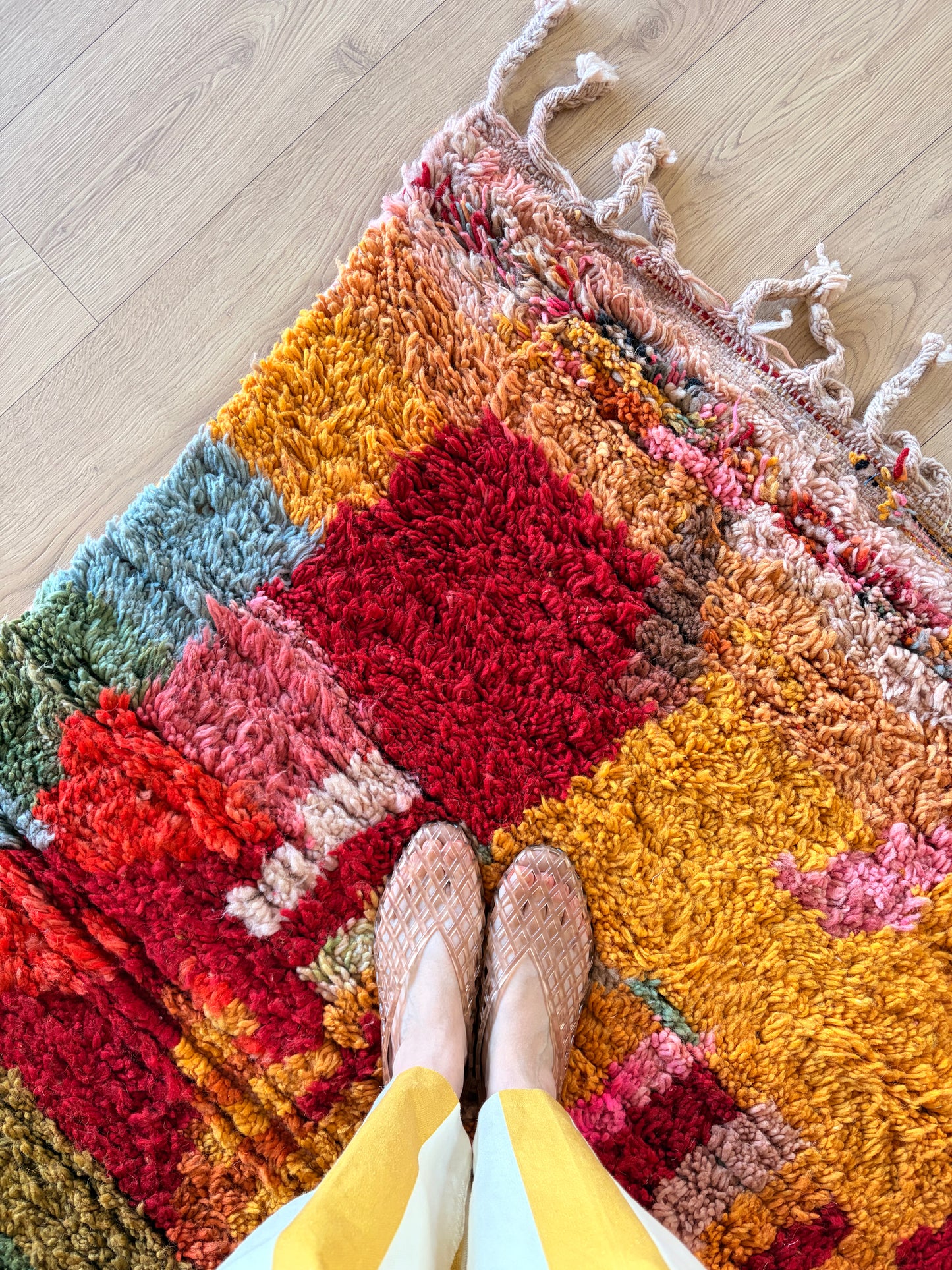 Boujaad Moroccan Colorful Rug (1275) 274x205 - Parrot