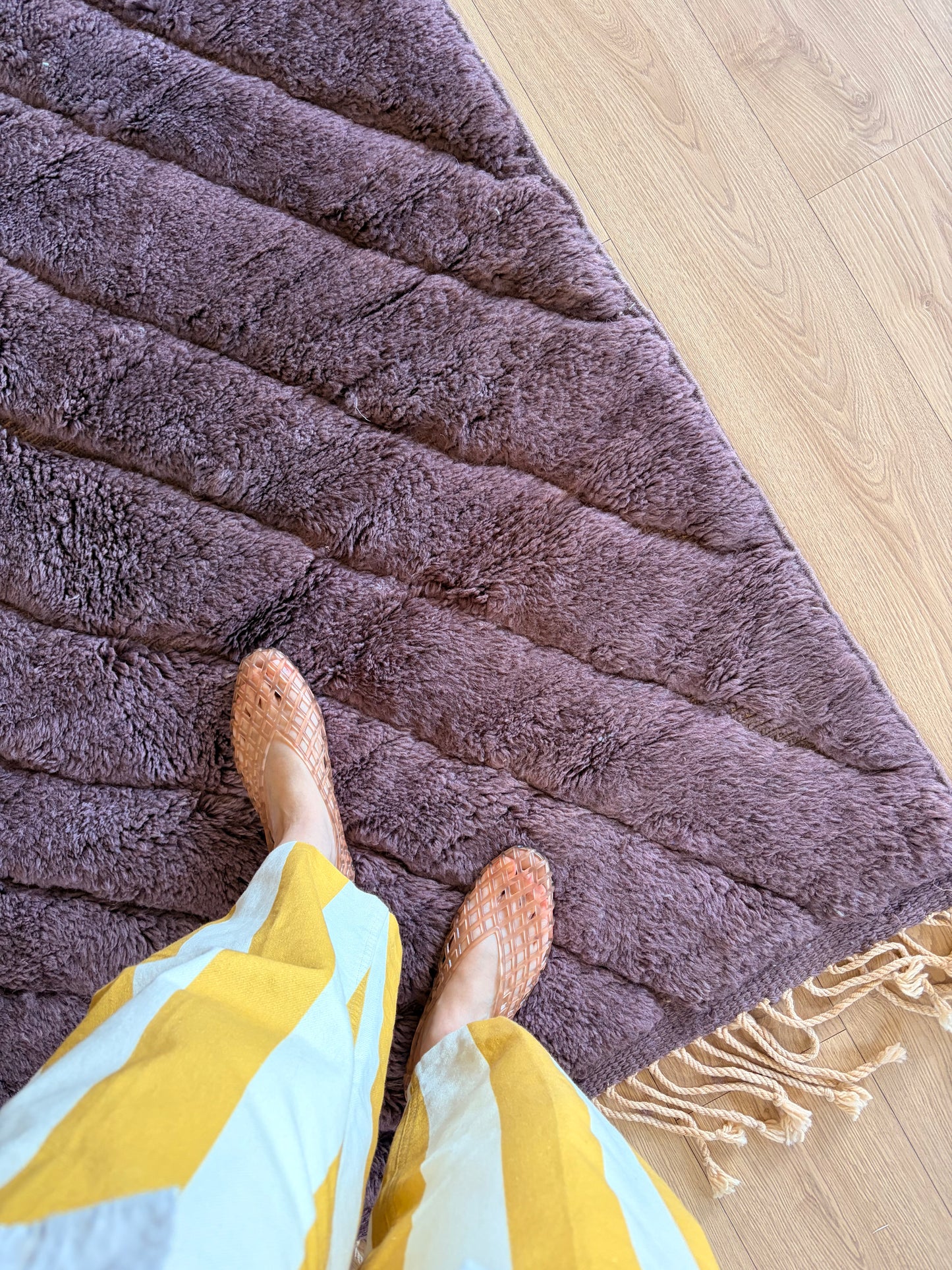 Tapis marocain Mrirt (1309) 308x247cm - Aubergine