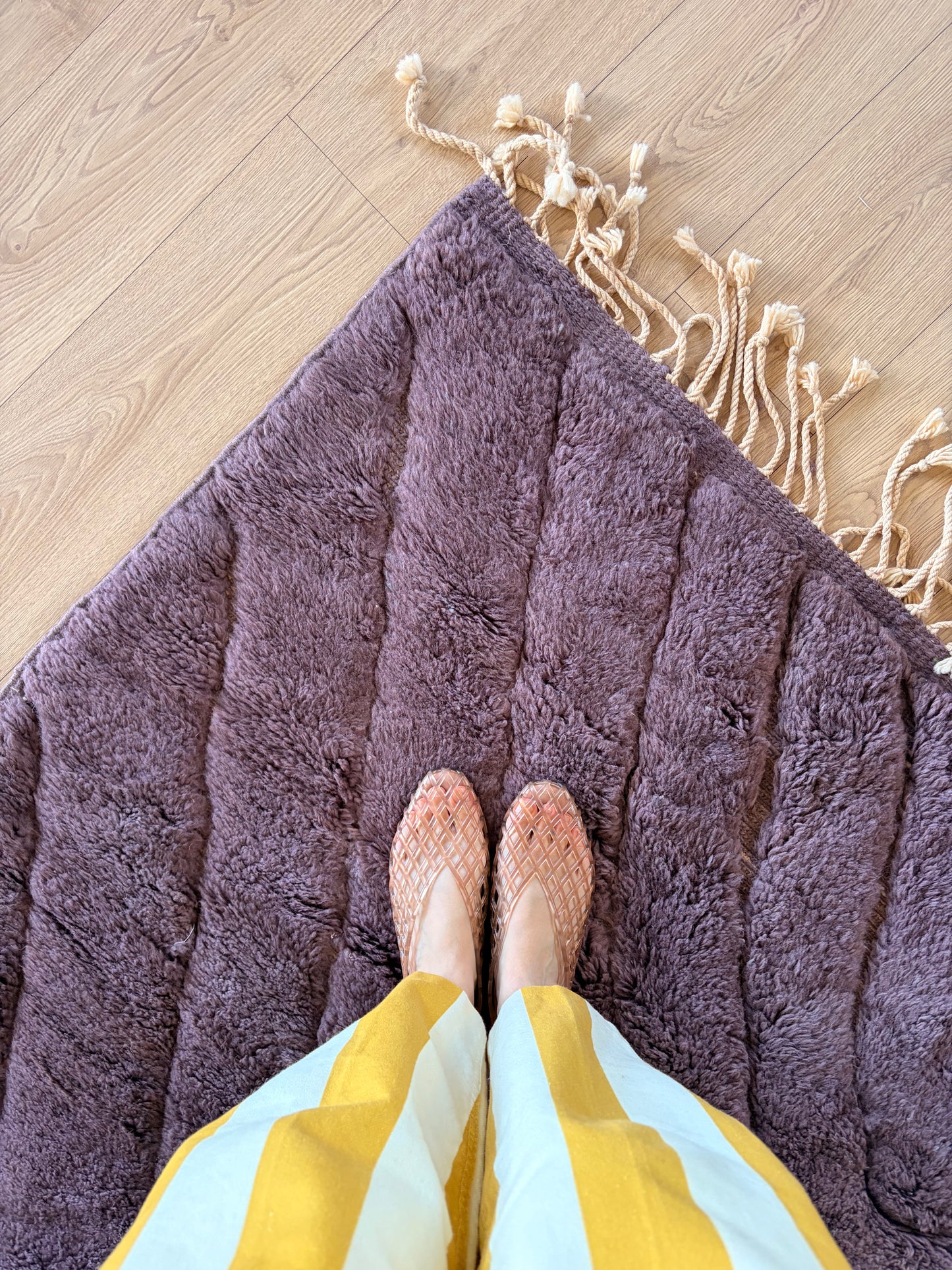 Tapis marocain Mrirt (1309) 308x247cm - Aubergine