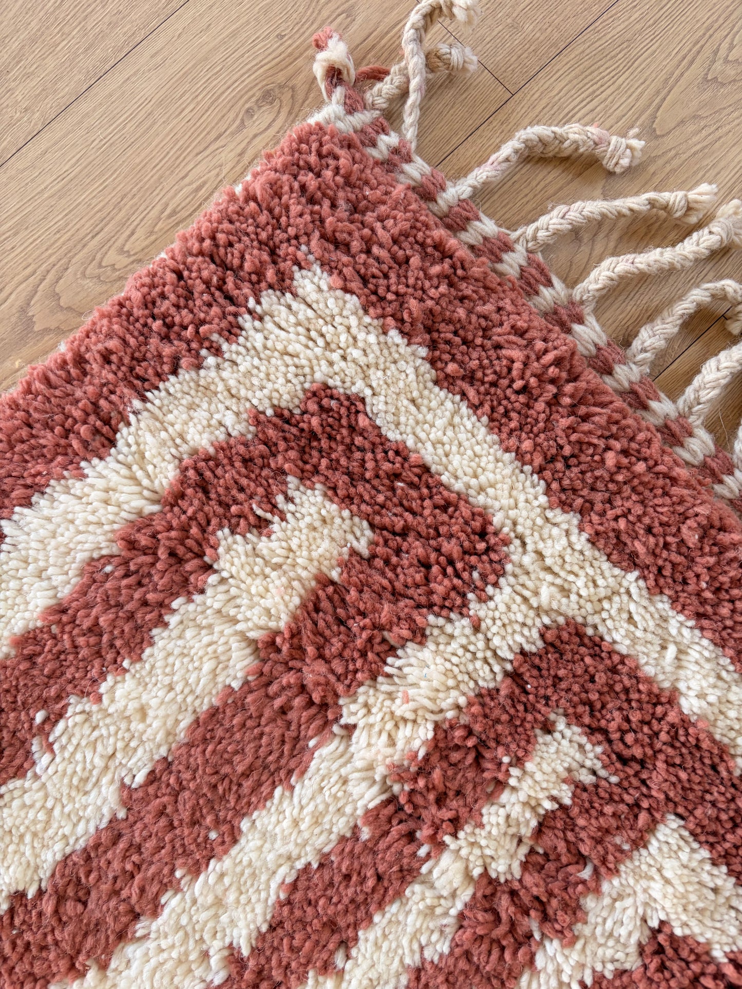 Beni Ouarain Moroccan Colorful Rug (1305) 363x234cm - Red Wine