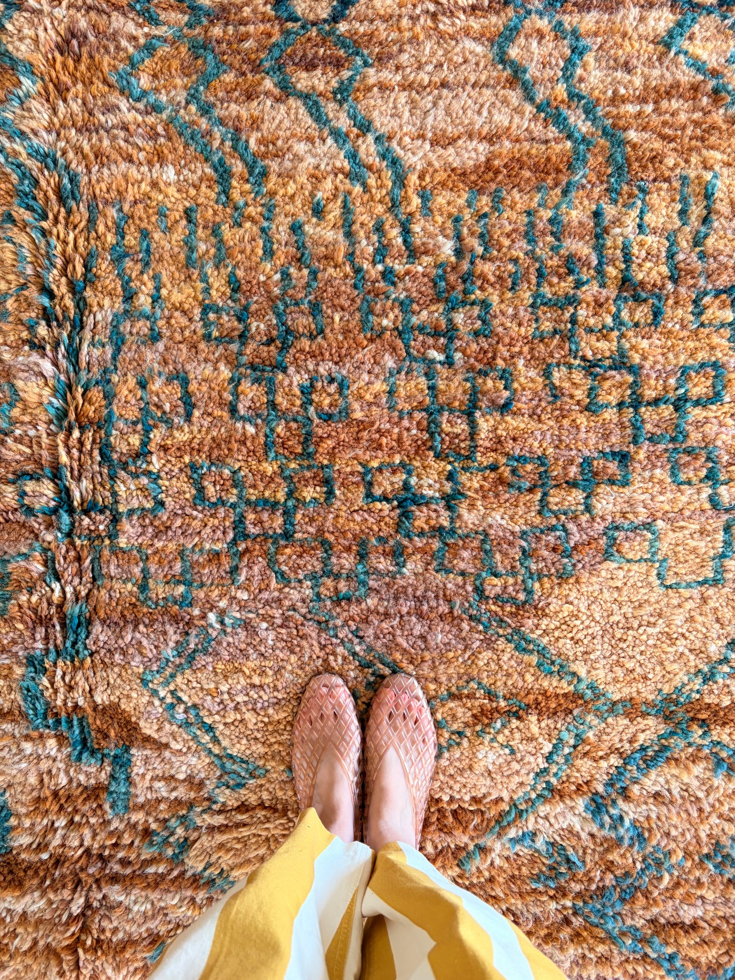 Beni Ouarain Moroccan Colorful Rug (1297) 301x219cm - On the Beach