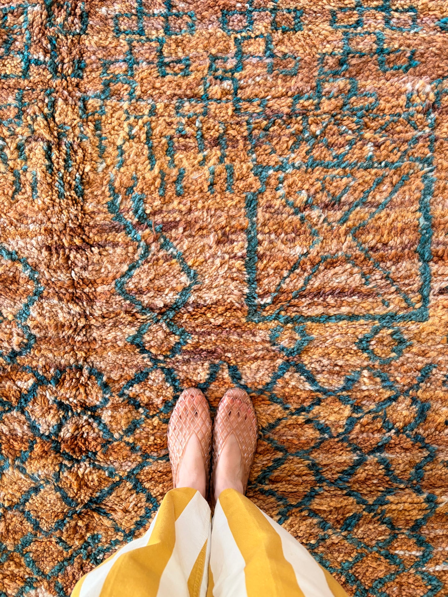 Beni Ouarain Moroccan Colorful Rug (1297) 301x219cm - On the Beach