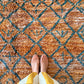 Beni Ouarain Moroccan Colorful Rug (1297) 301x219cm - On the Beach