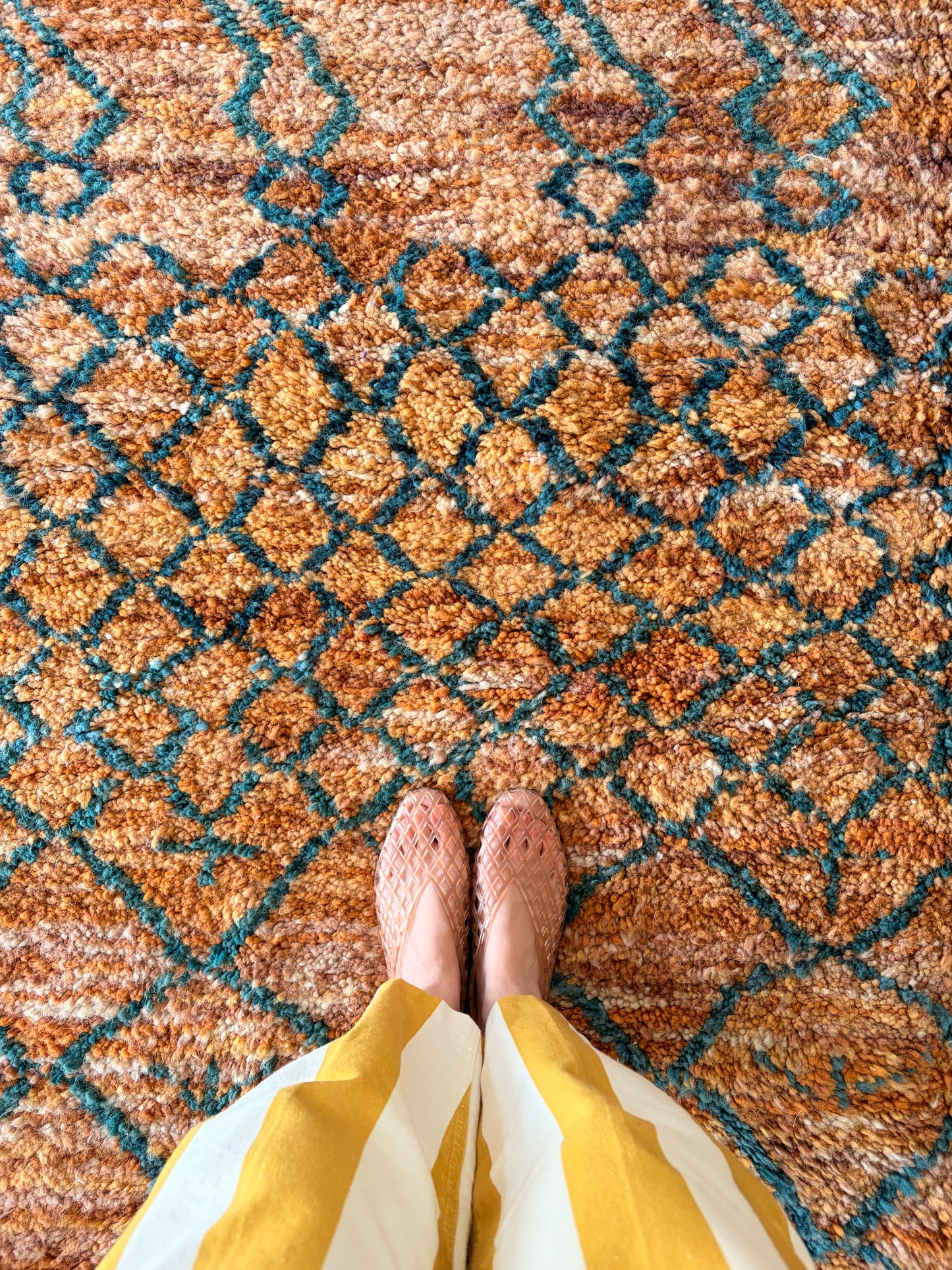 Beni Ouarain Moroccan Colorful Rug (1297) 301x219cm - On the Beach