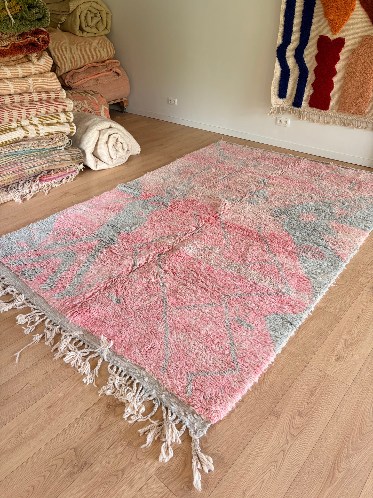 Beni Ouarain Moroccan Colorful Rug (1296) 302x199cm - Paedyn