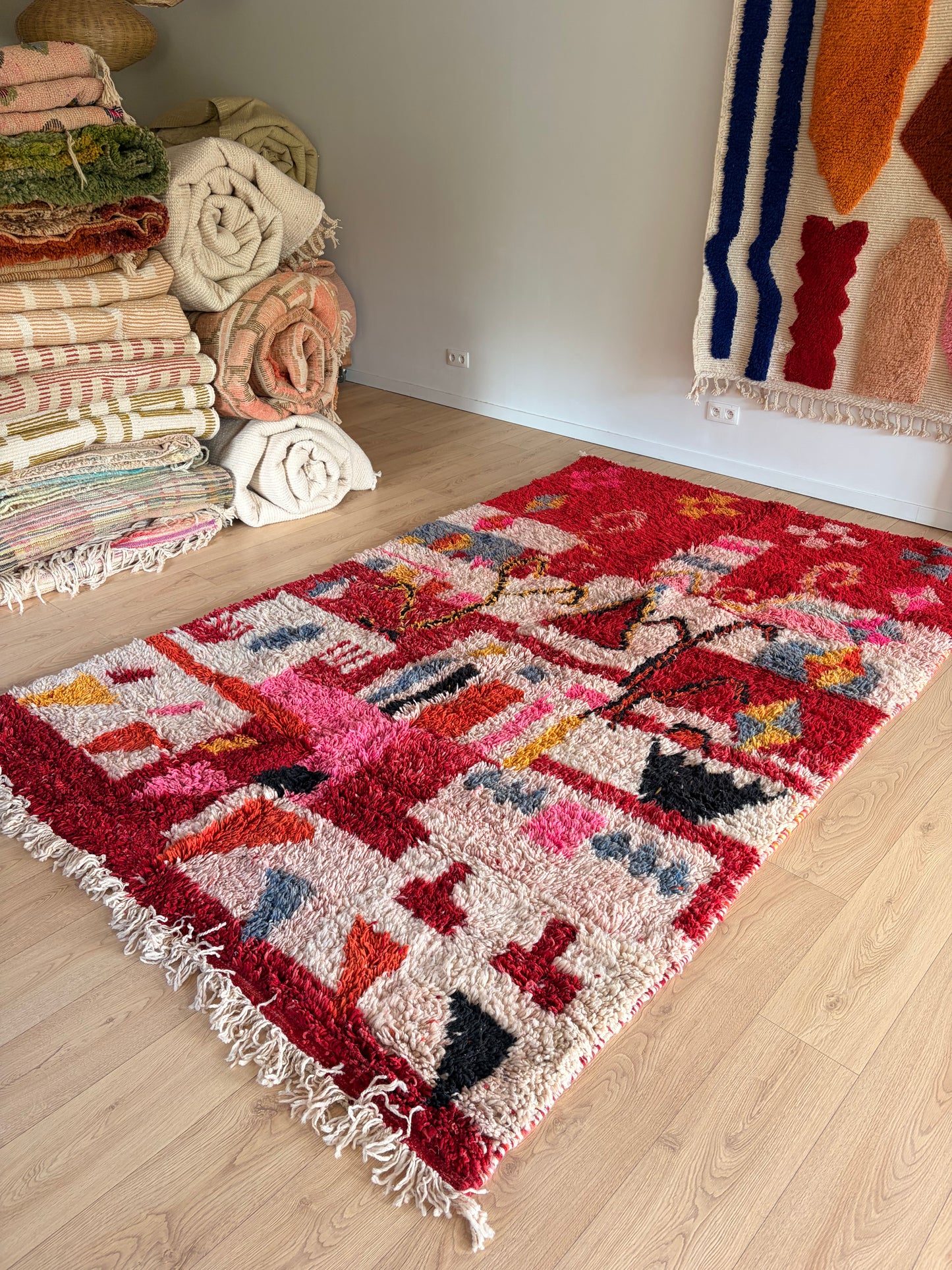 Boujaad Moroccan Colorful Rug (1276) 306x190 - Butterflies