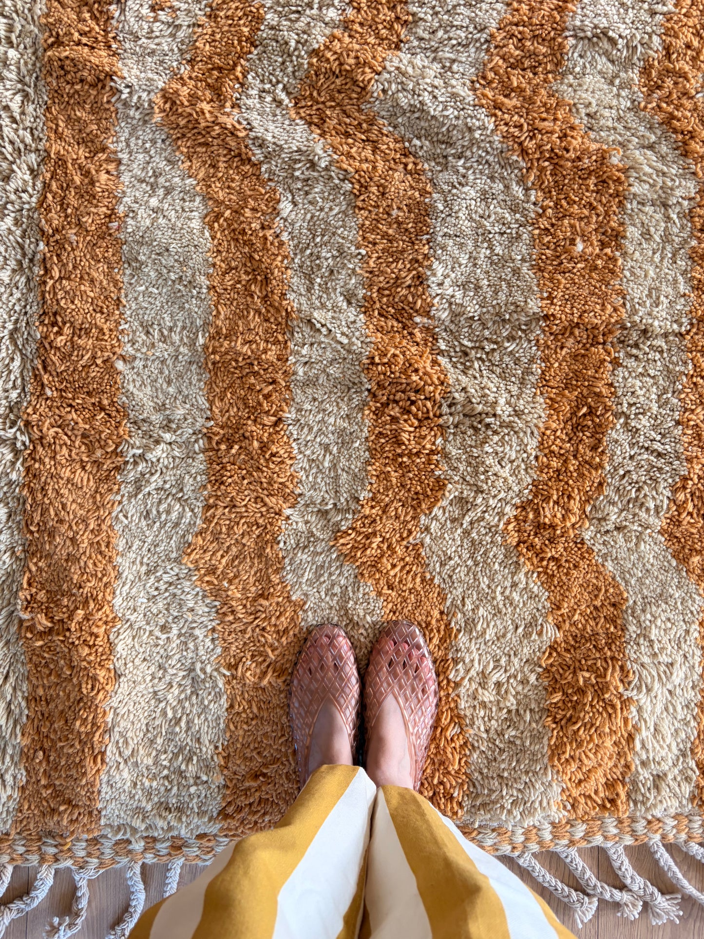 Beni Ouarain Moroccan Colorful Rug (1281) 305x210cm - Wind in the Dunes