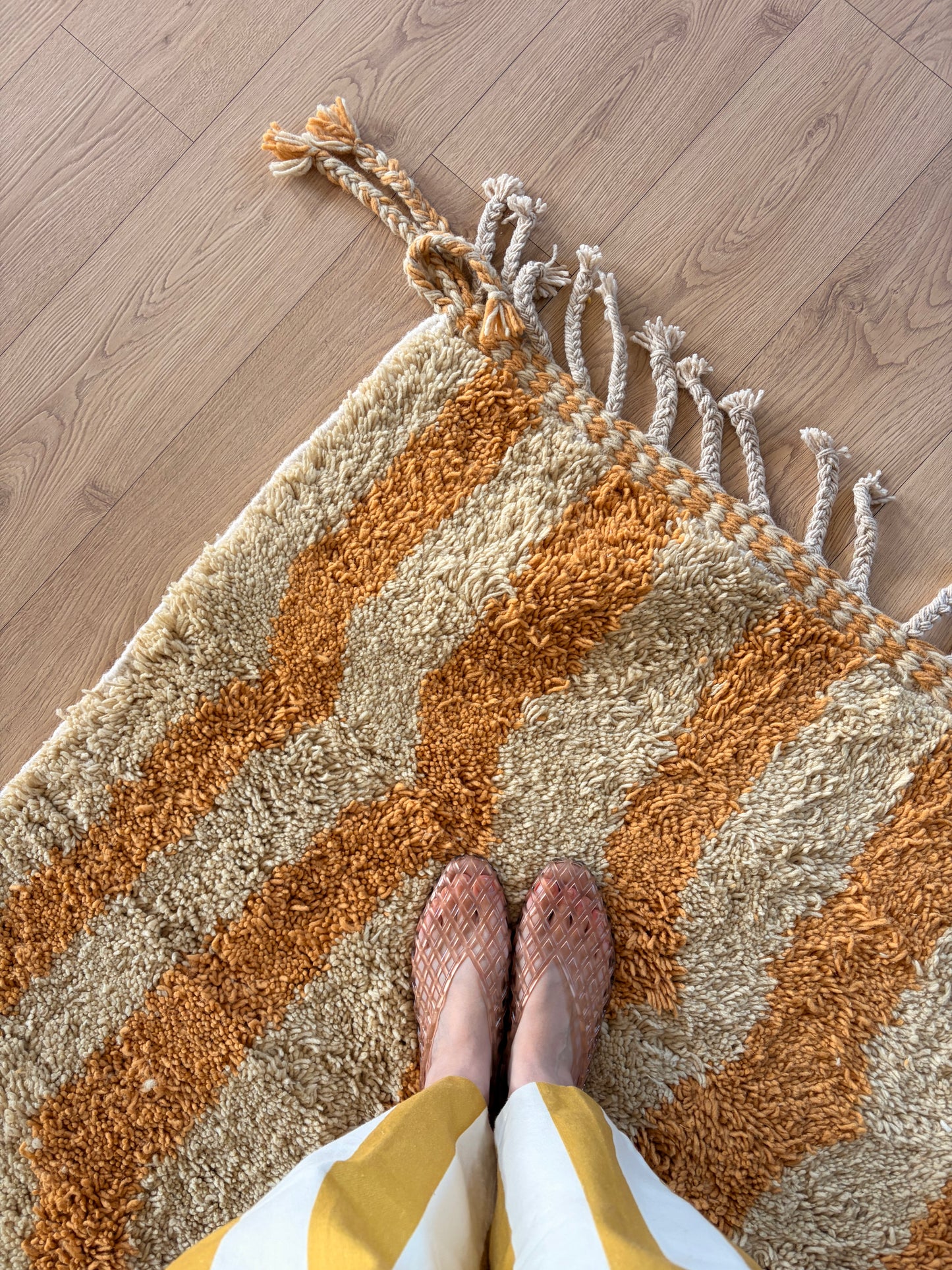 Beni Ouarain Moroccan Colorful Rug (1281) 305x210cm - Wind in the Dunes