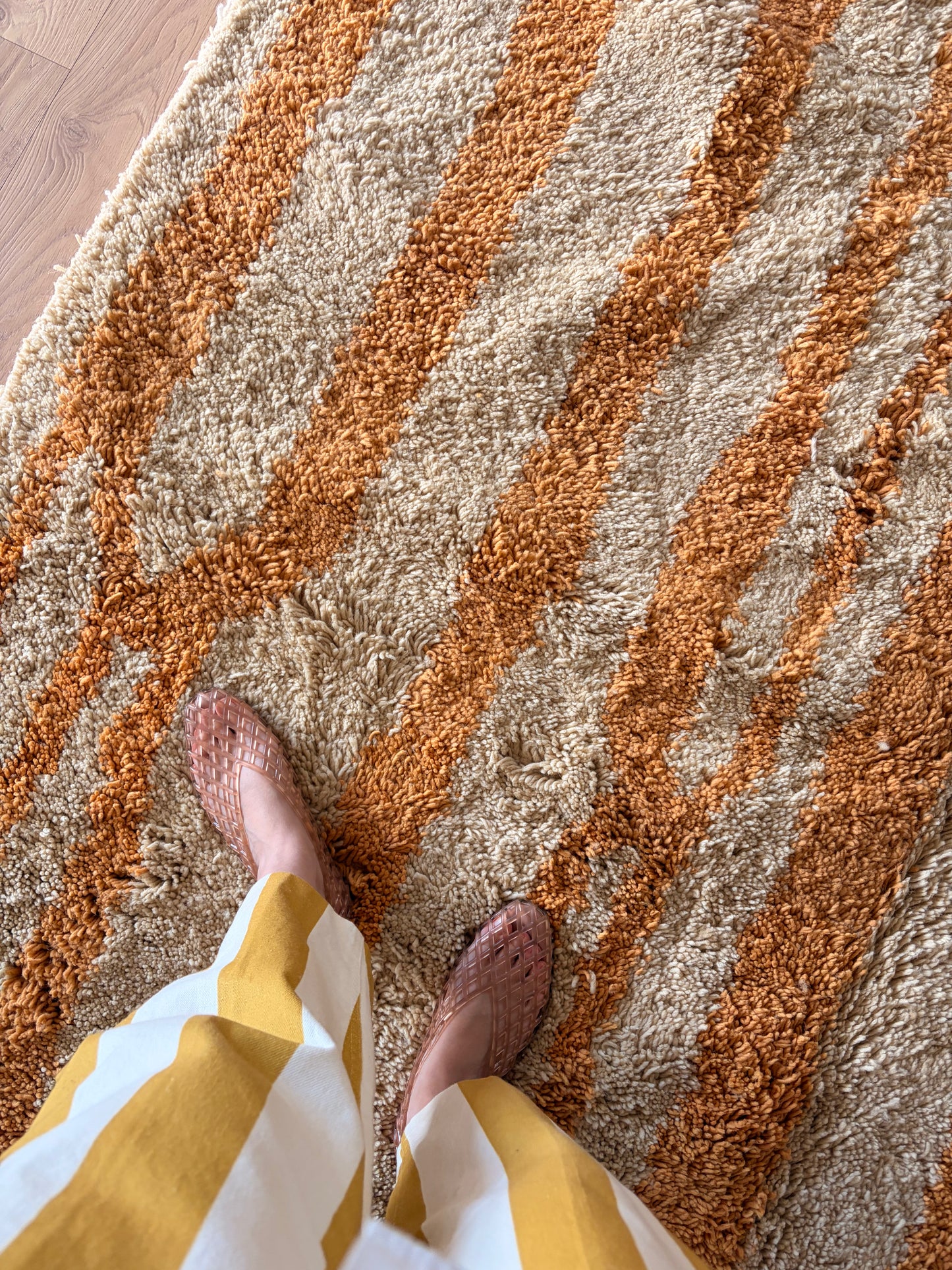 Beni Ouarain Moroccan Colorful Rug (1281) 305x210cm - Wind in the Dunes