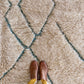 Tapis Beni Ouarain coloré (1280) 290x209cm - Ice
