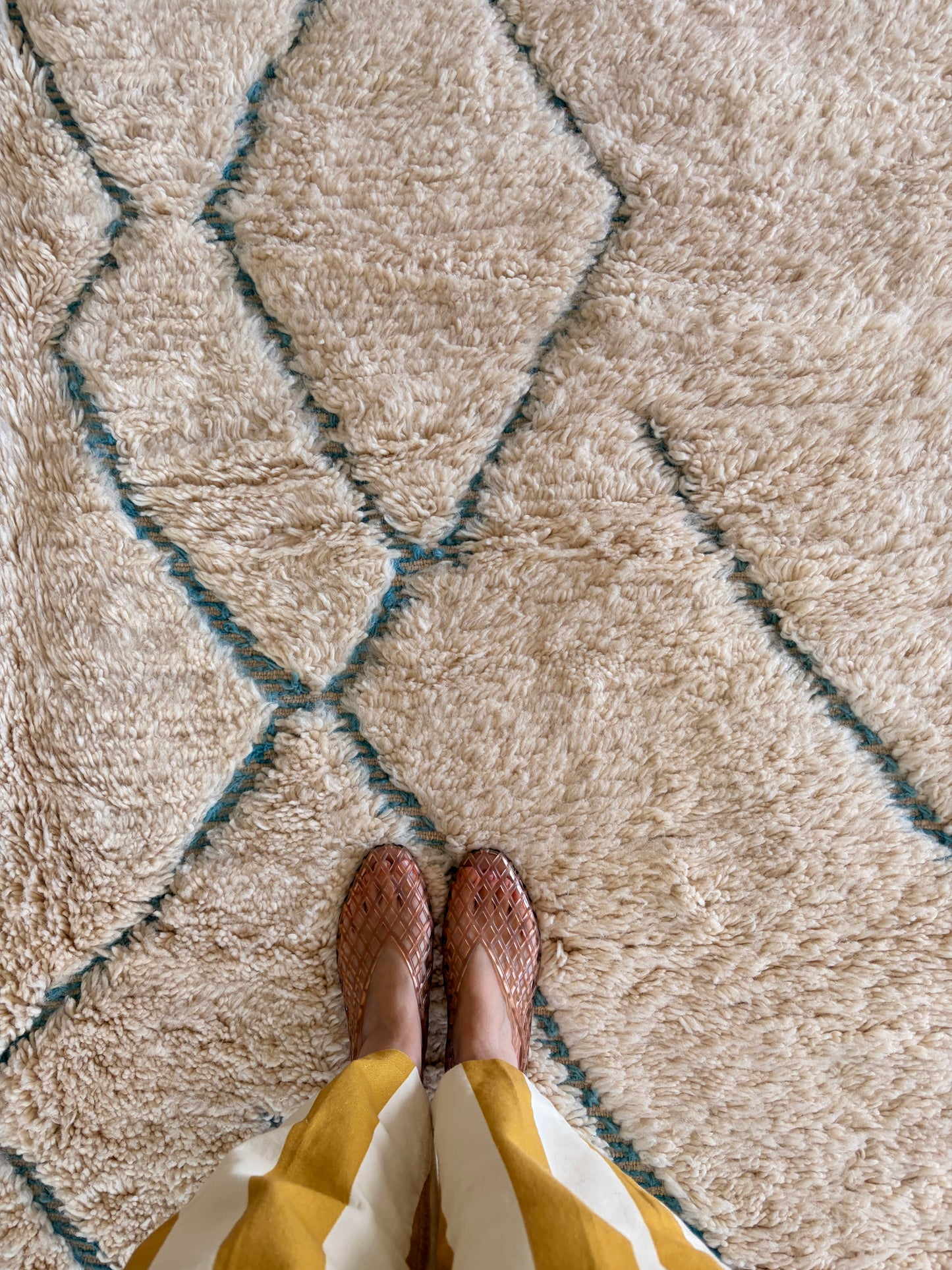 Tapis Beni Ouarain coloré (1280) 290x209cm - Ice