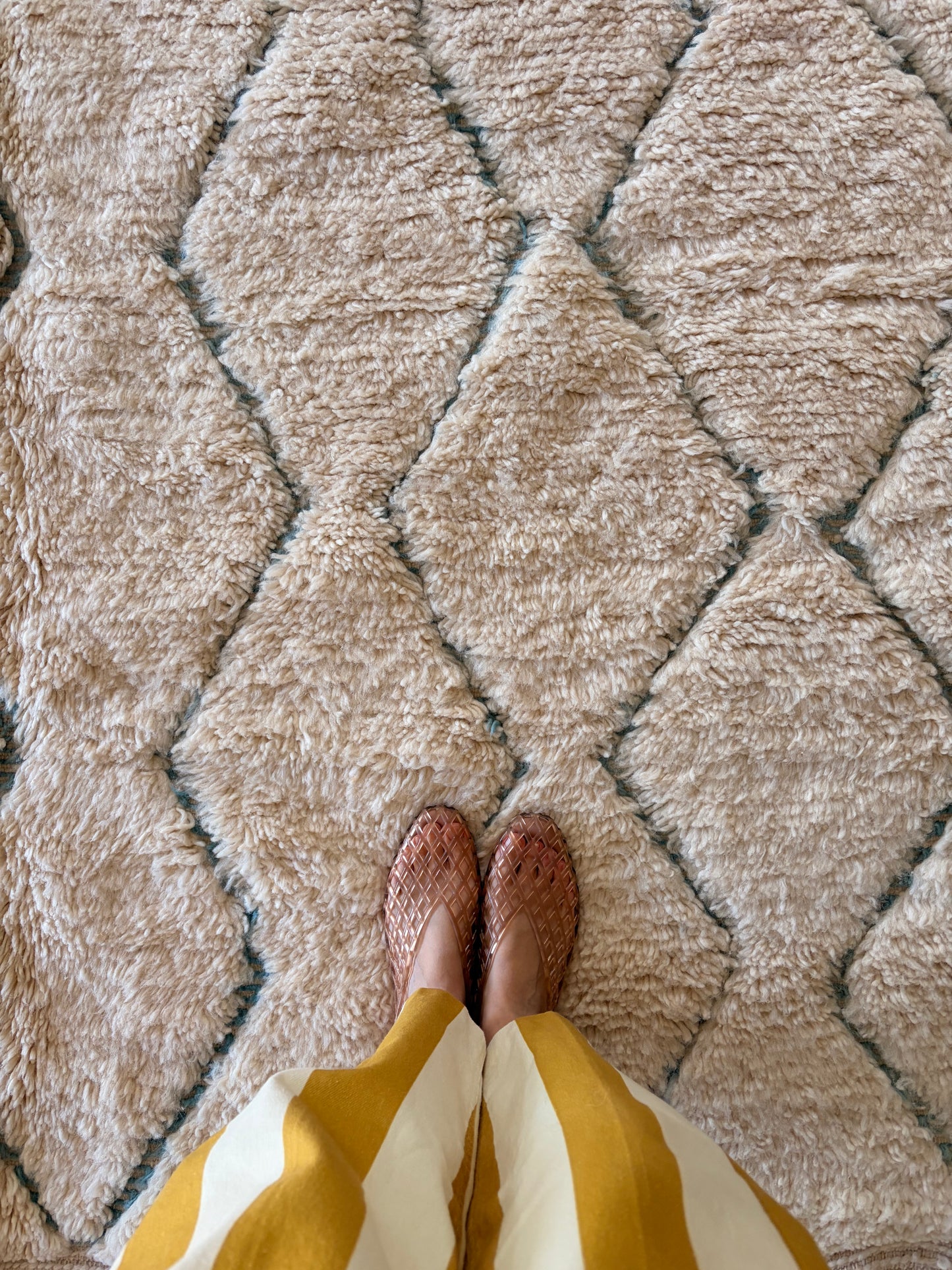 Tapis Beni Ouarain coloré (1280) 290x209cm - Ice