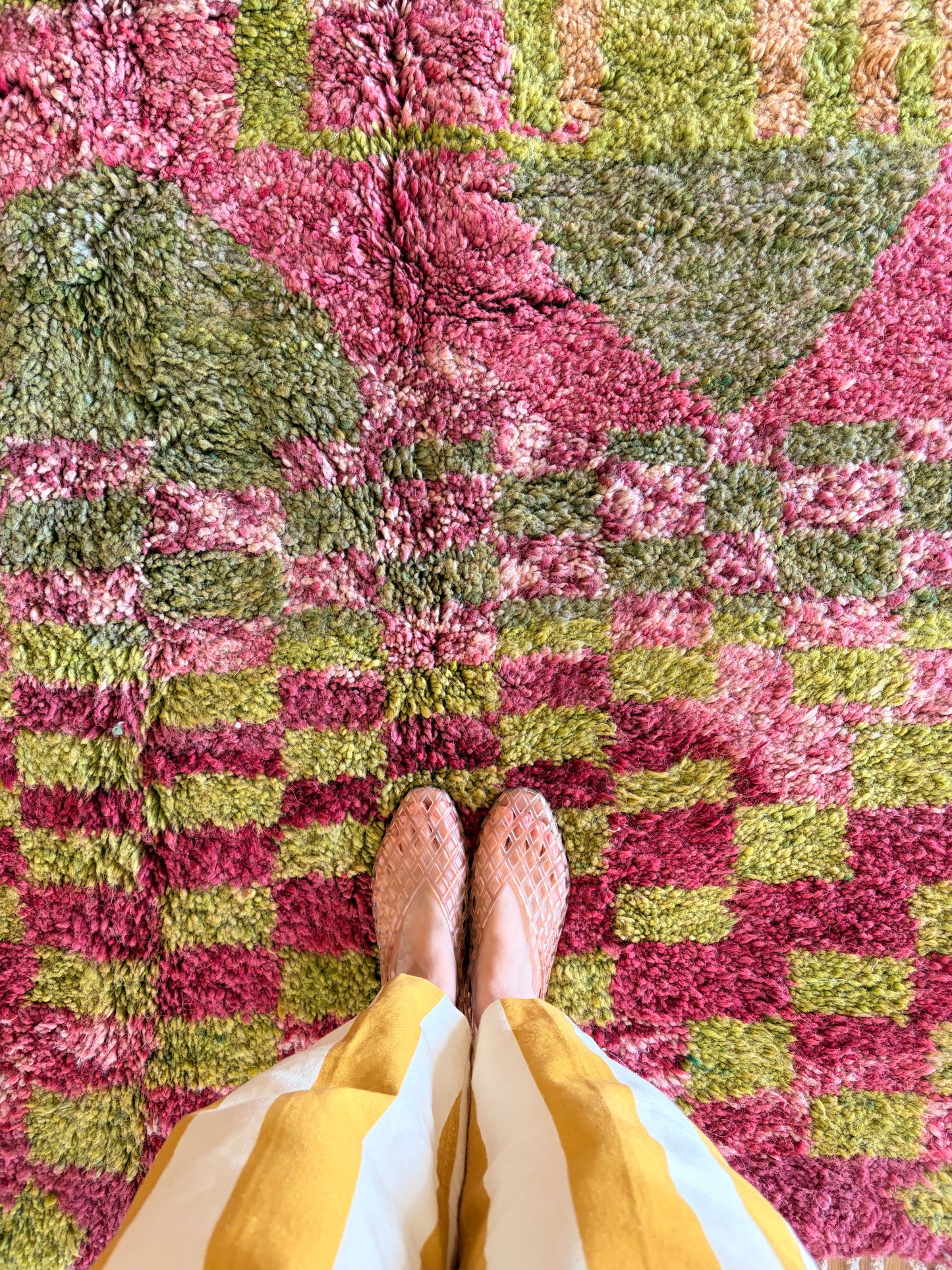 Tapis Beni Ouarain coloré (1294) 287x196cm - Fairy Garden