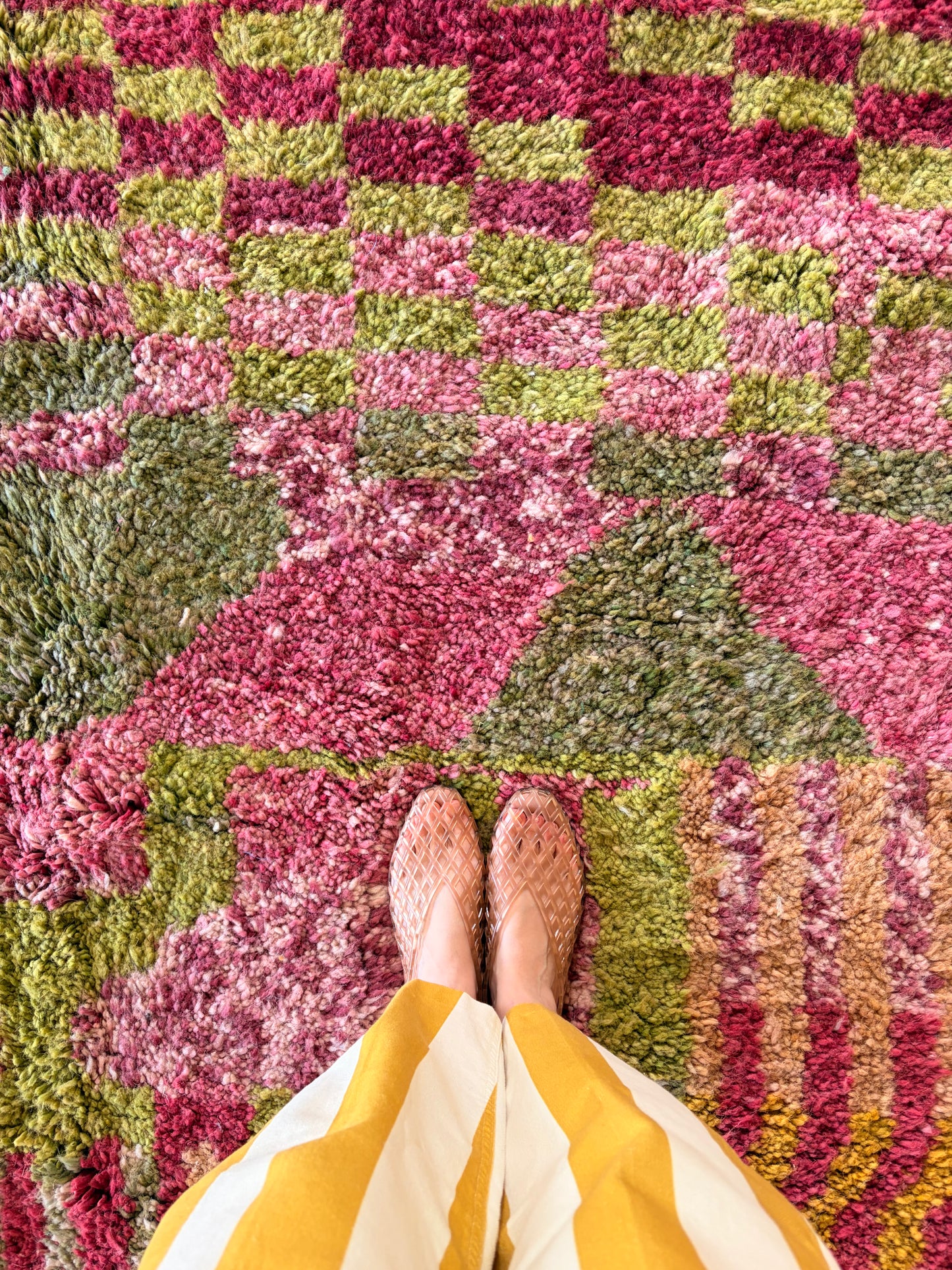 Tapis Beni Ouarain coloré (1294) 287x196cm - Fairy Garden